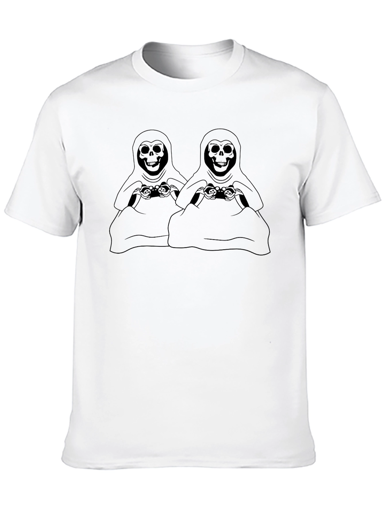 Black Gamer Ghosts Black Graphic Tee view 10