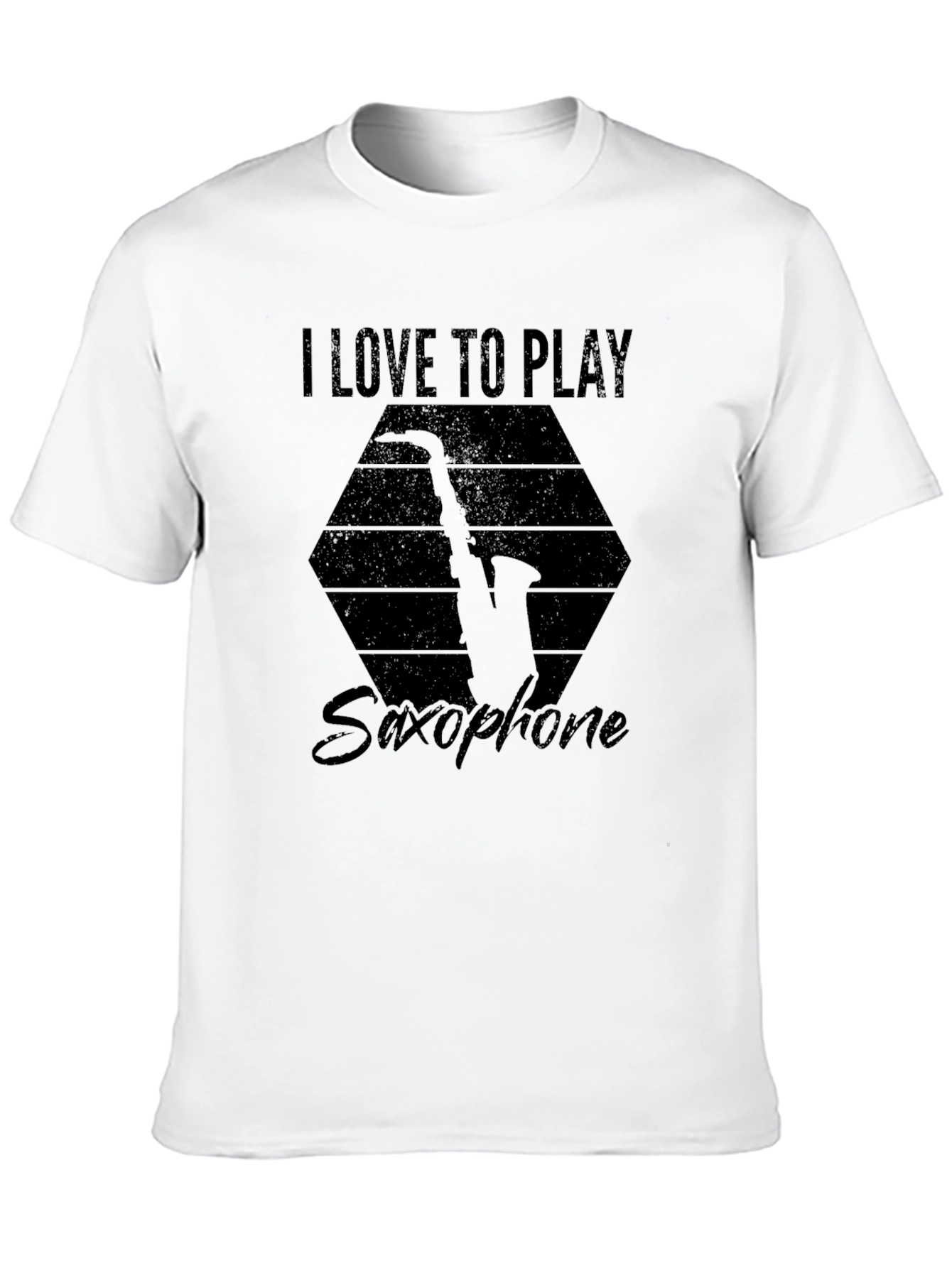 Black I Love to Play Saxophone T-Shirt - Musician's Gift view 10