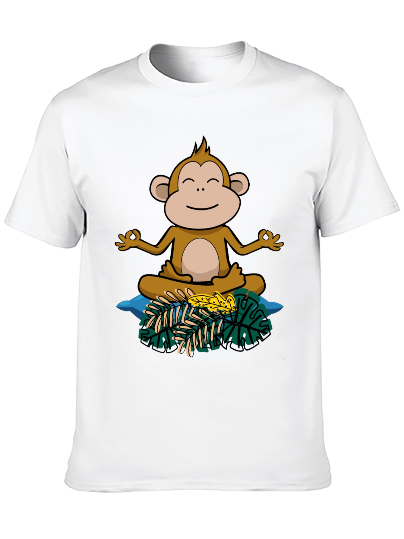 Black Zen Monkey Graphic Tee - Relaxed Fit Cotton Shirt view 10