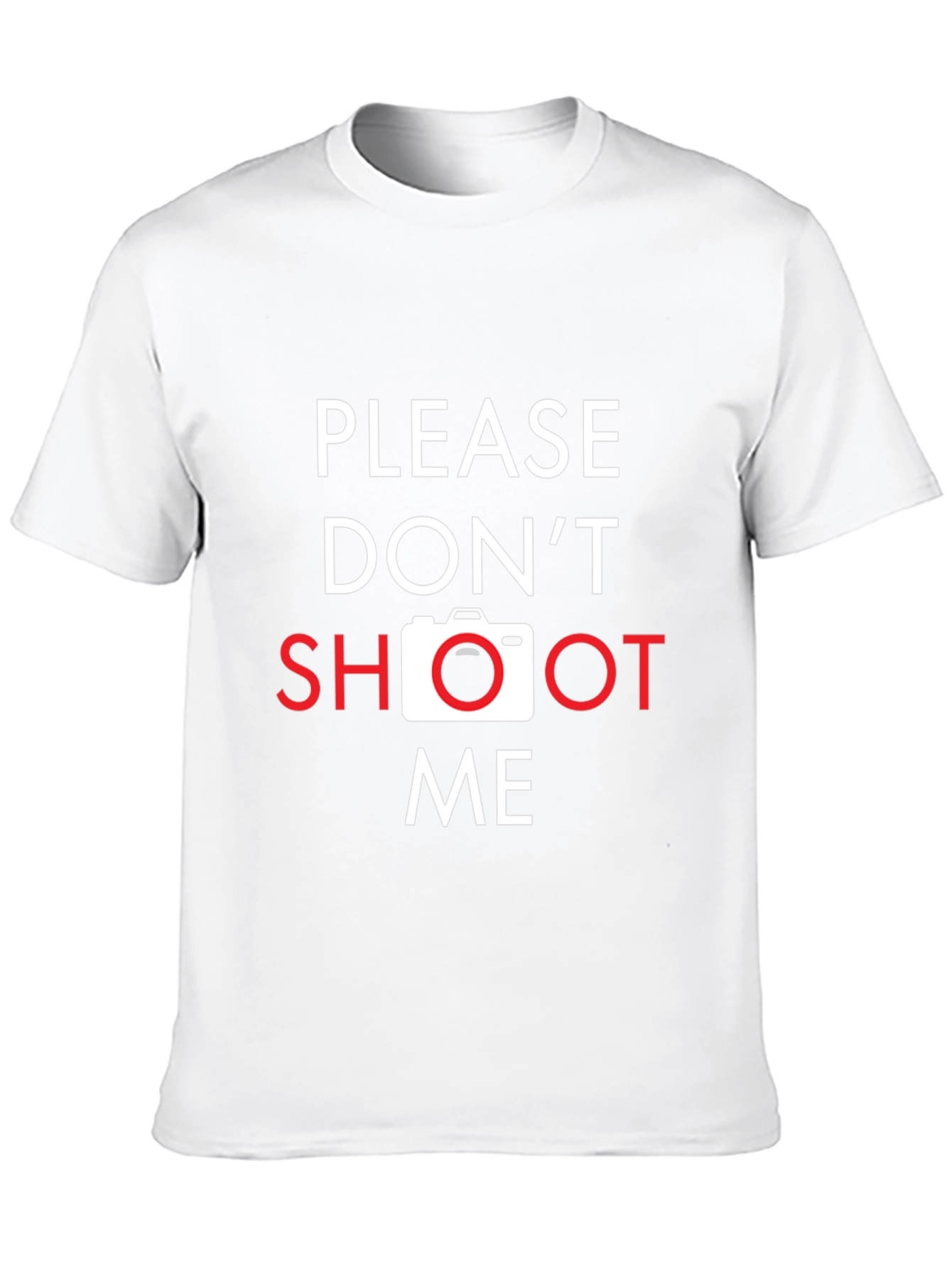 Black Please Don't Shoot Me Camera Graphic T-Shirt view 10