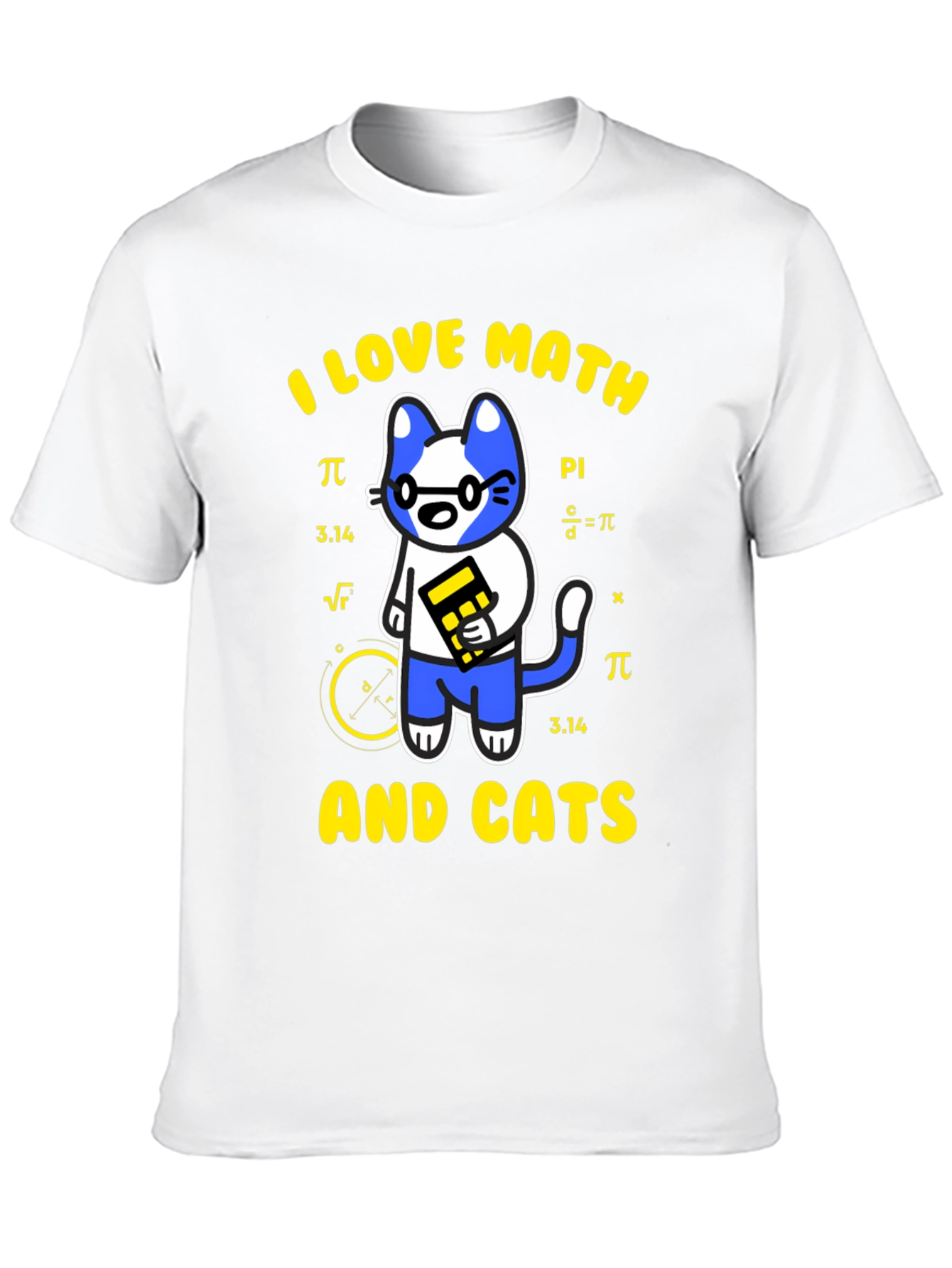 Black I Love Math and Cats T-Shirt Funny Geek Nerd Tee view 10