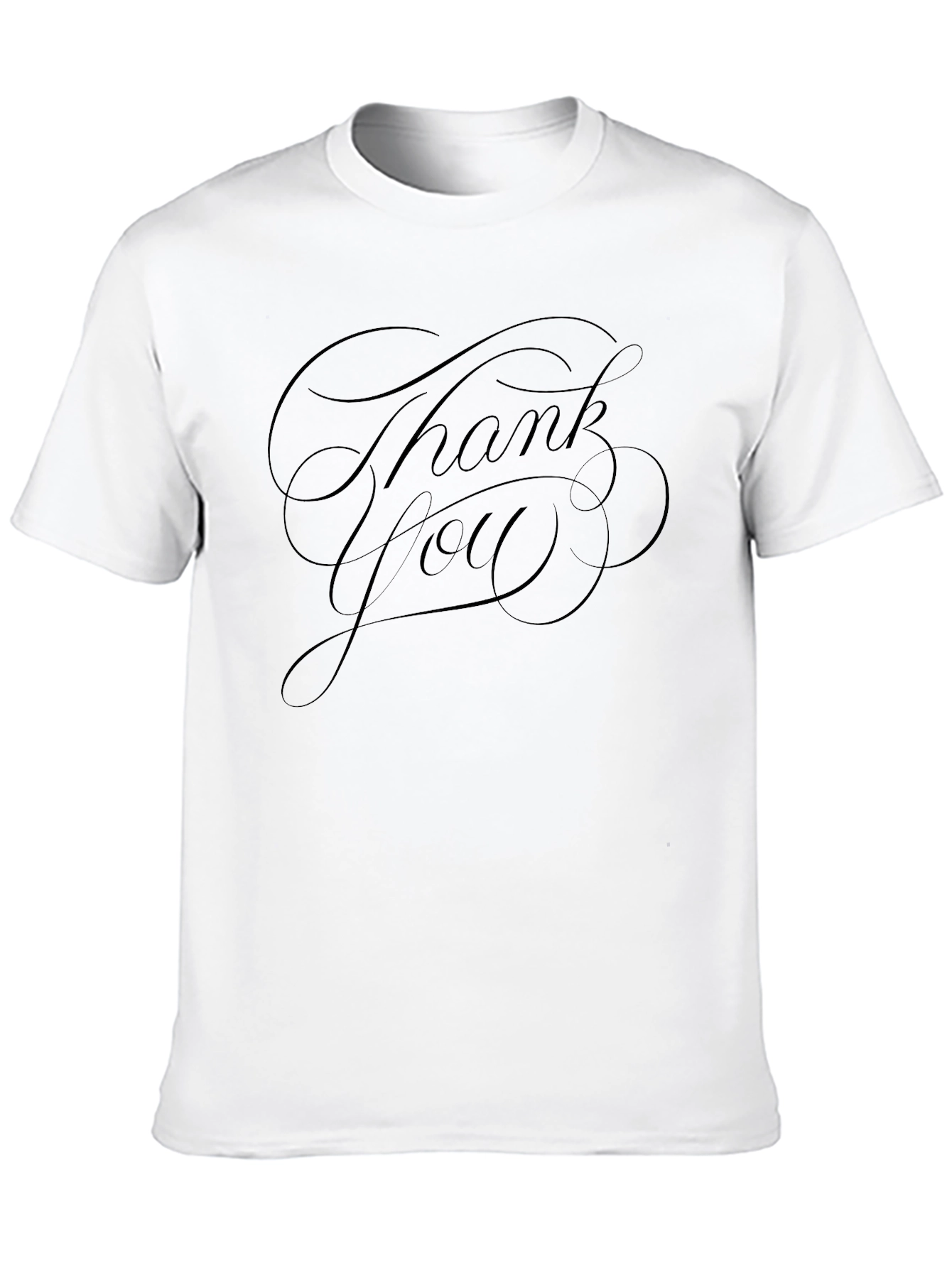 Black Thank You Graphic Tee - Mens Black T-Shirt view 10