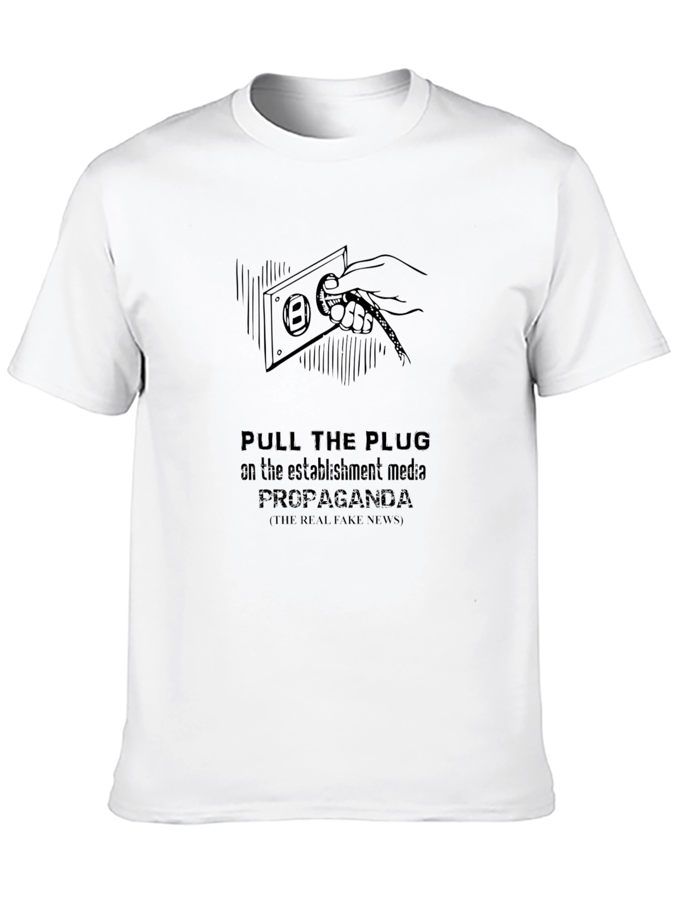 Black Pull the Plug Propaganda T-Shirt view 10