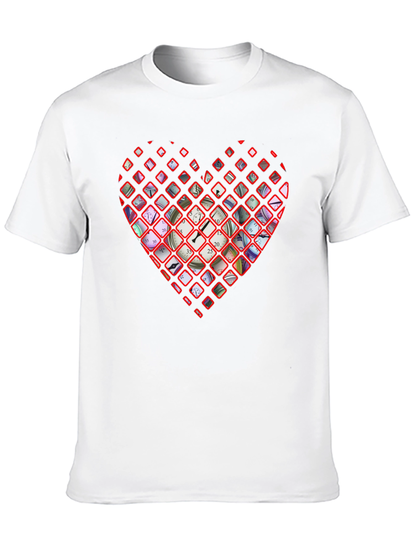 Black Time Heart Graphic Tee - Stylish Men's T-Shirt view 10