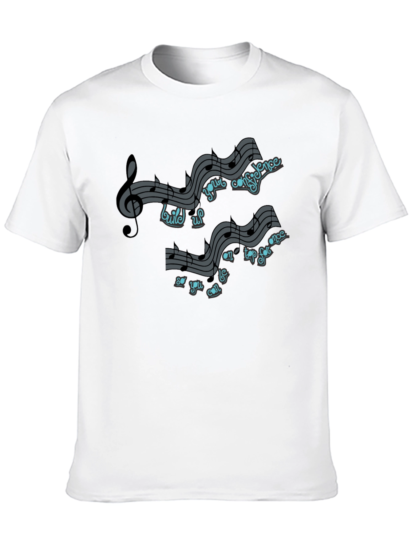 Black Musical Note Motivational Quote T-Shirt view 10
