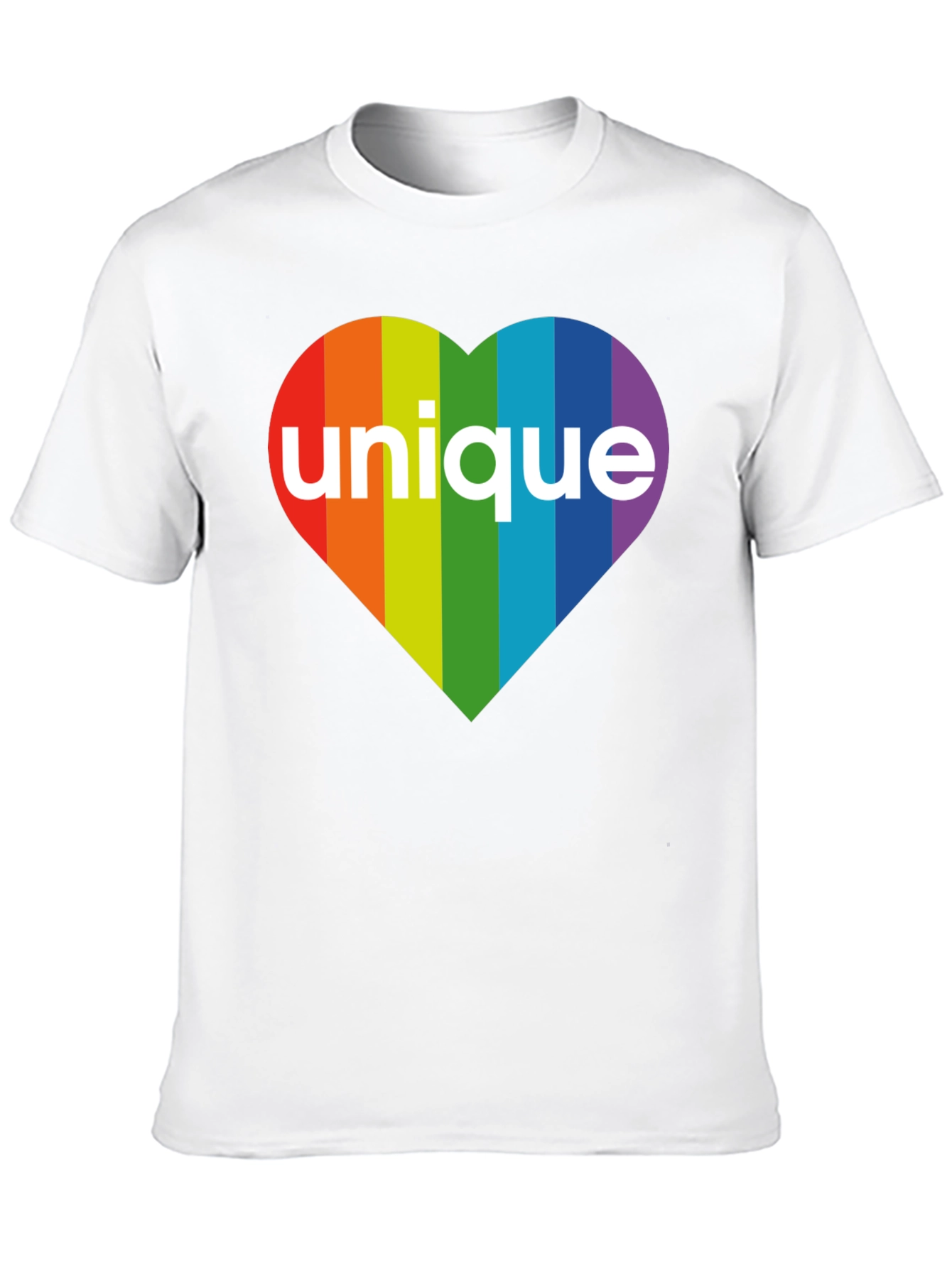 Black Unique Rainbow Heart T-Shirt - Pride Apparel view 10