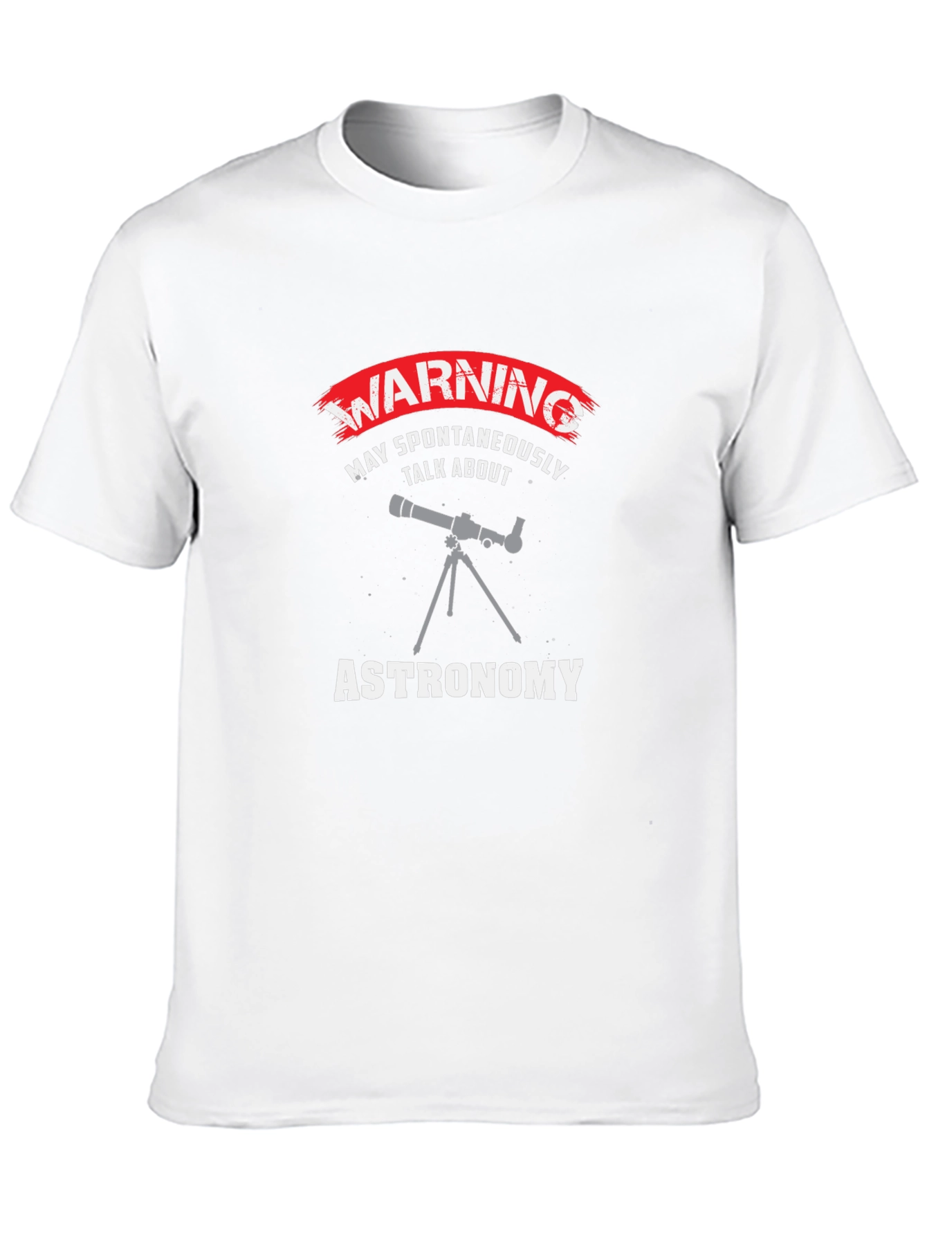 Black Astronomy Warning Men's Black T-Shirt view 10