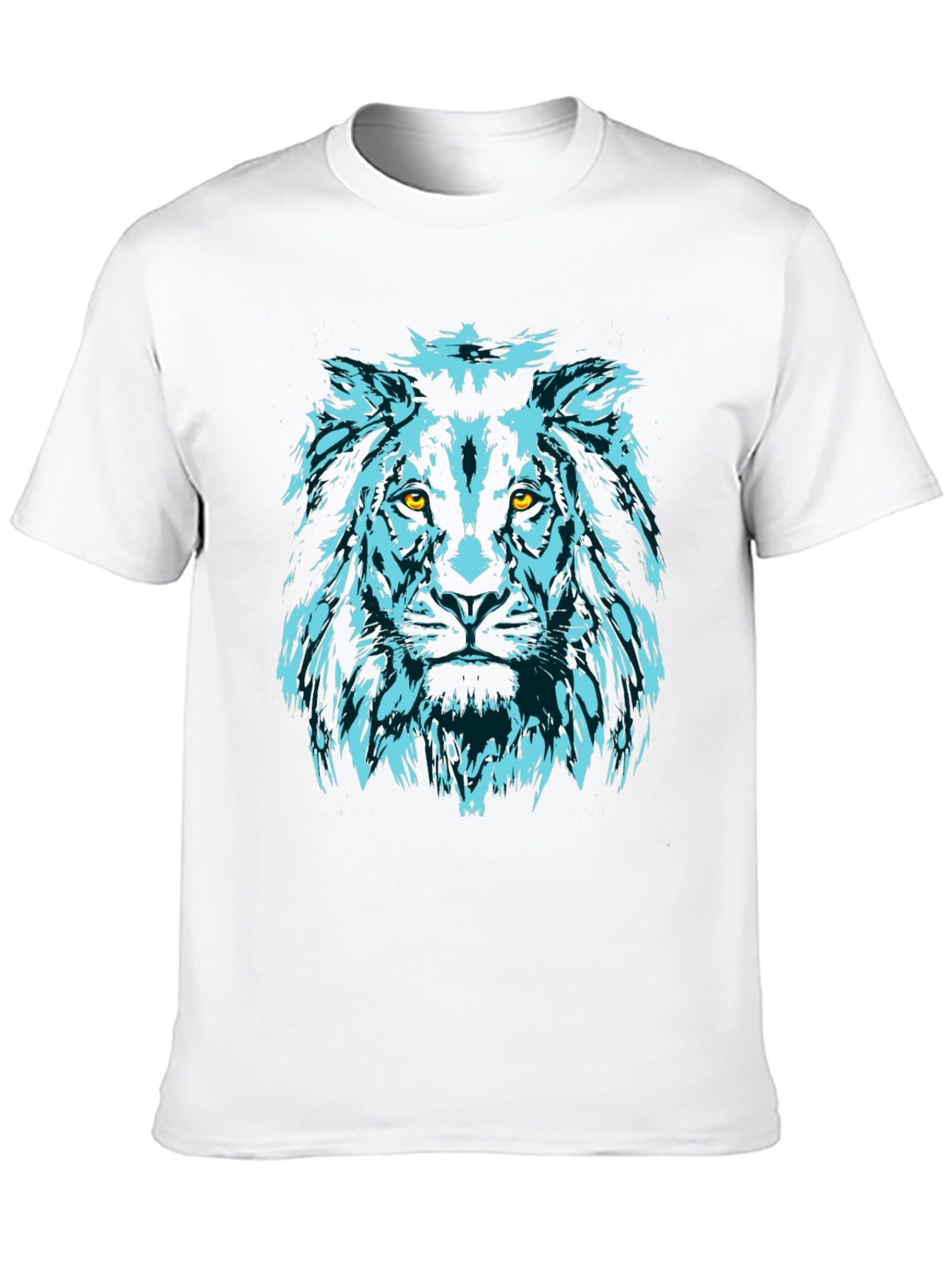 Black Lion Graphic Tee - Black Cotton Crew Neck view 10