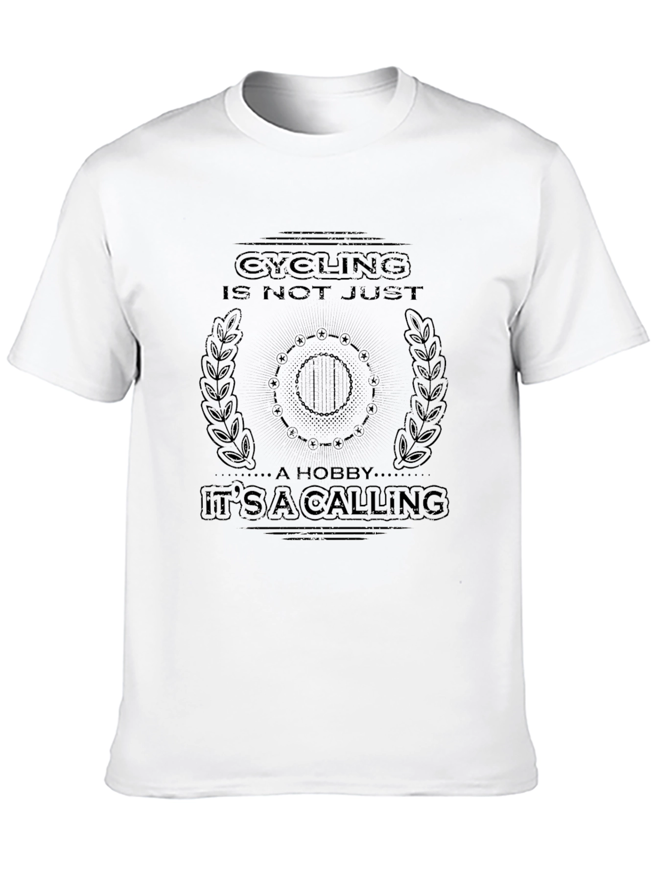 Black Cycling is a Calling Black Graphic Tee view 10