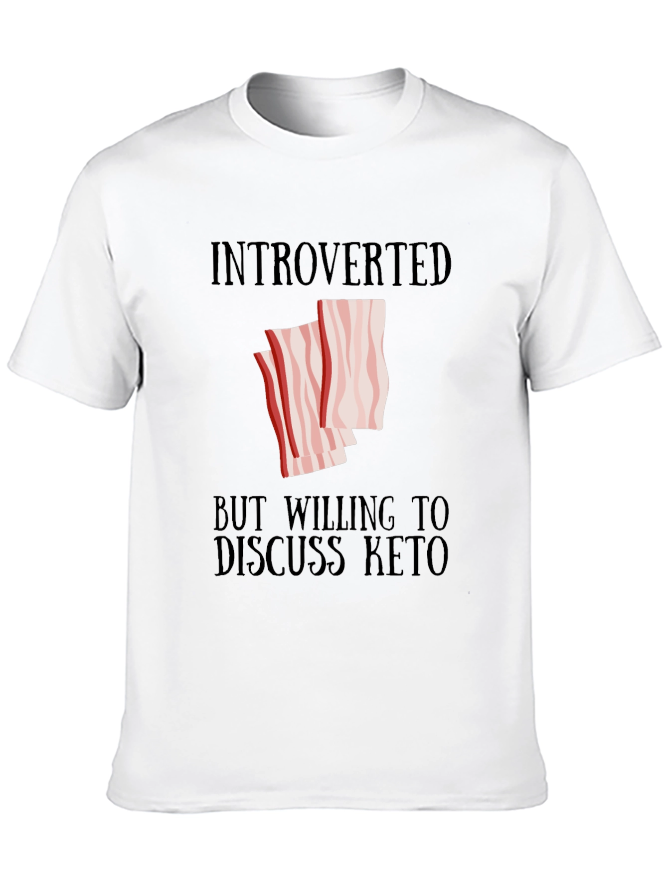 Black Introverted Keto Graphic Tee view 10