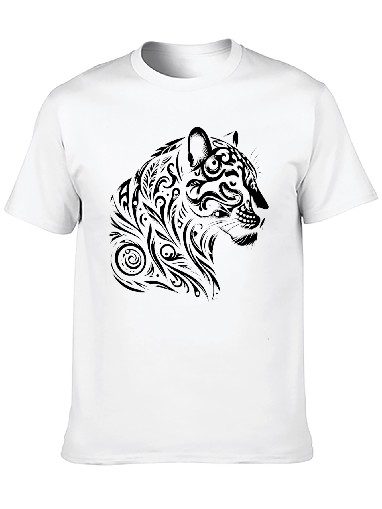 Black Black Jaguar Graphic Print T-Shirt view 10