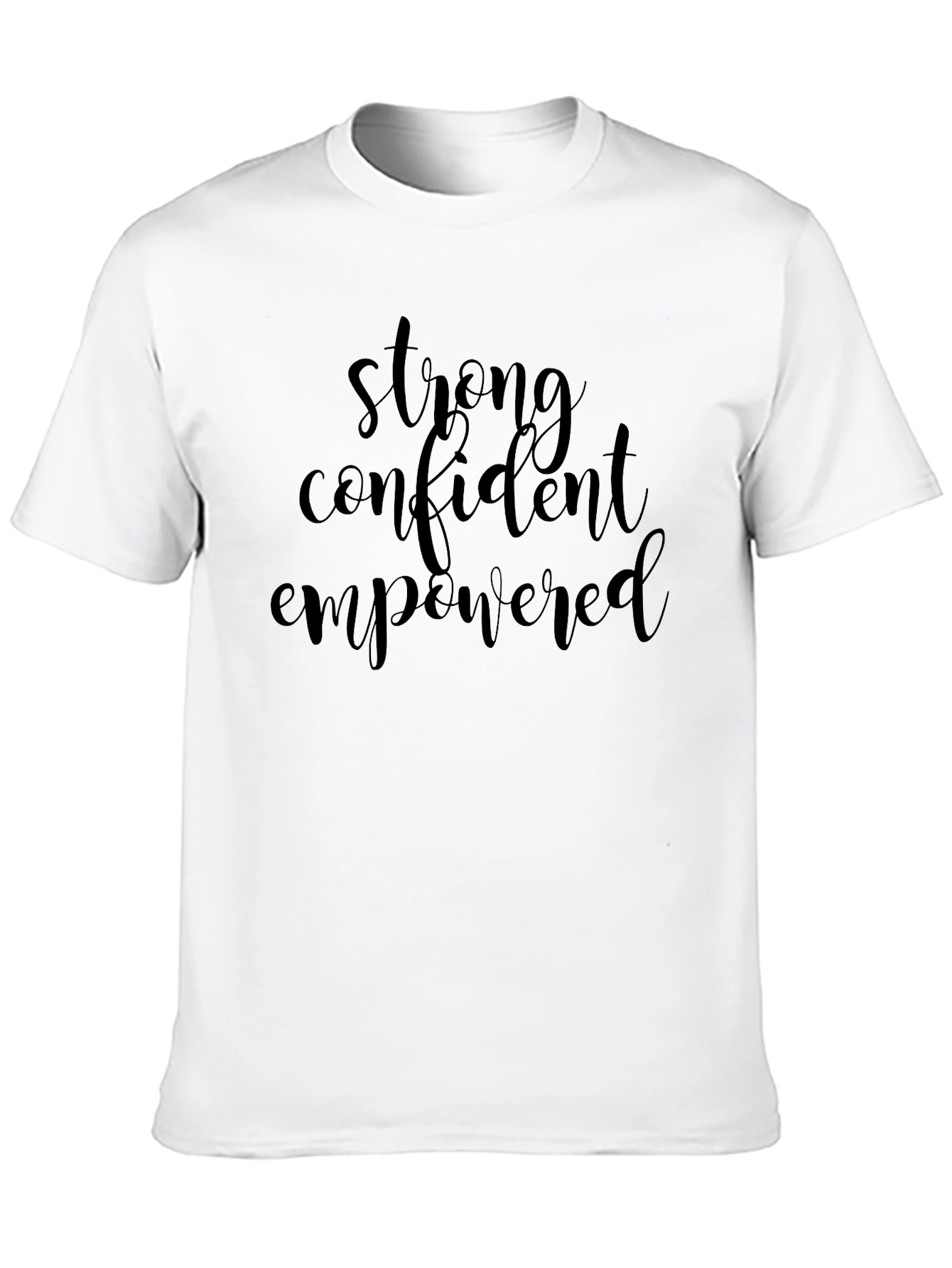 Black Strong Confident Empowered Black Tee view 10
