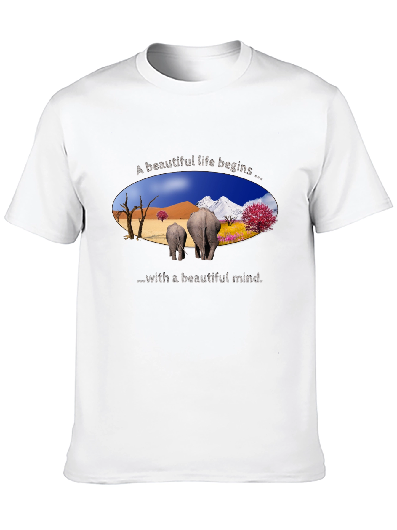 Black Beautiful Life Elephant Graphic Tee - Black view 10