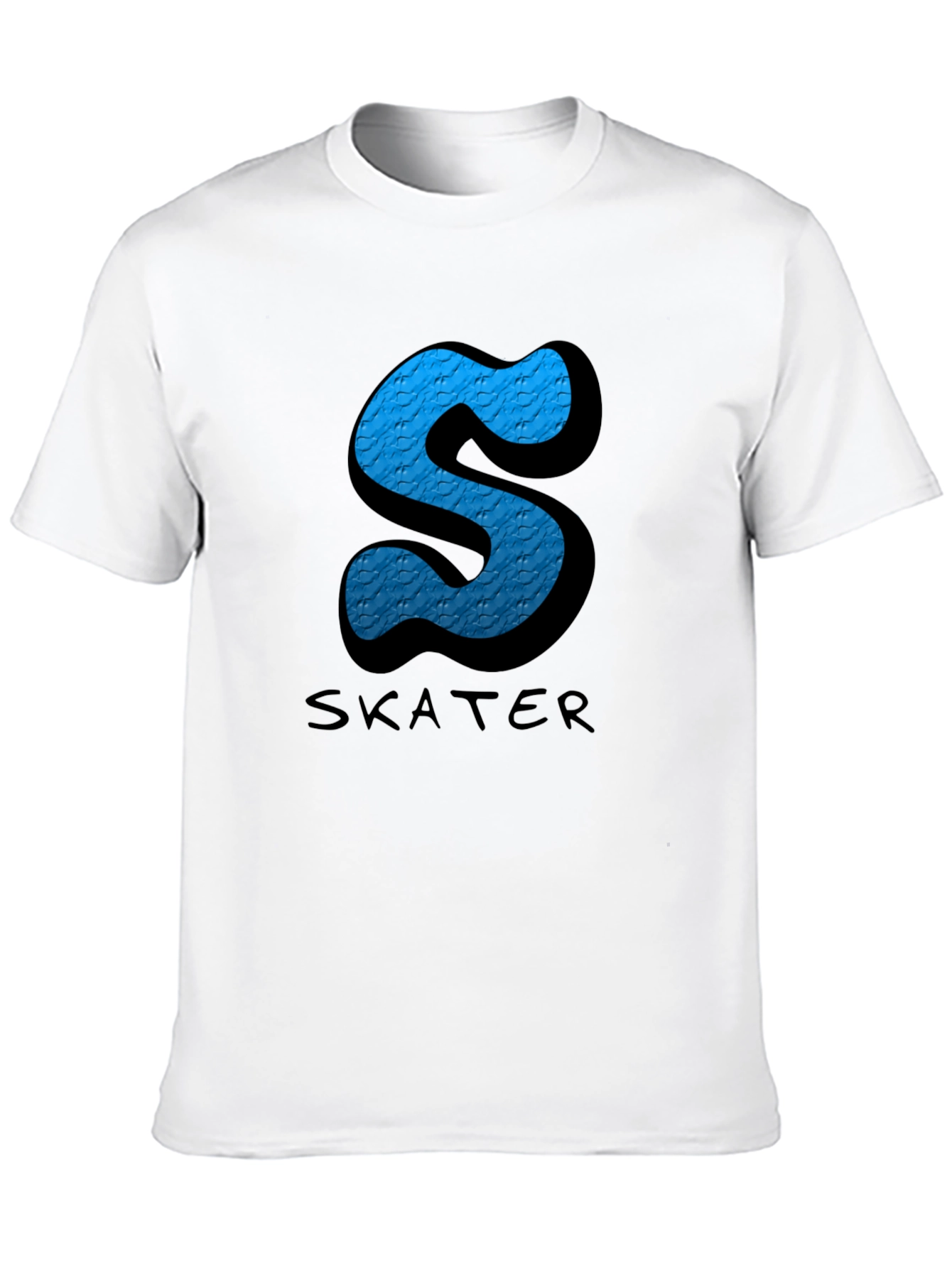 Black Skater S Letter Graphic Black T-Shirt view 10