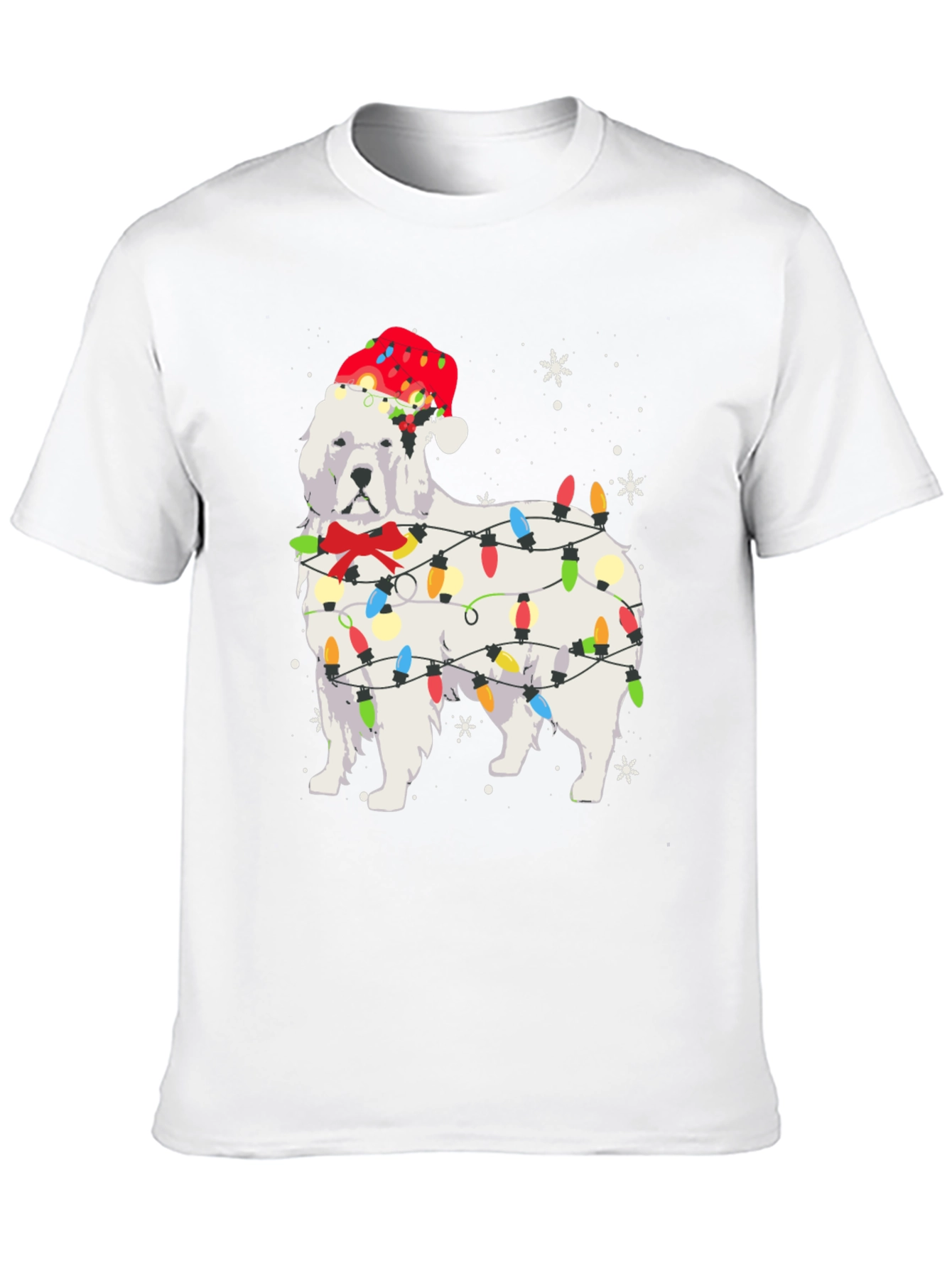 Festive Dog Christmas Lights T-Shirt - 10