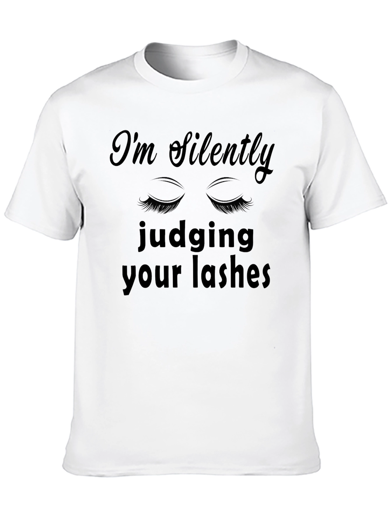 Black Judging Your Lashes Graphic T-Shirt view 10