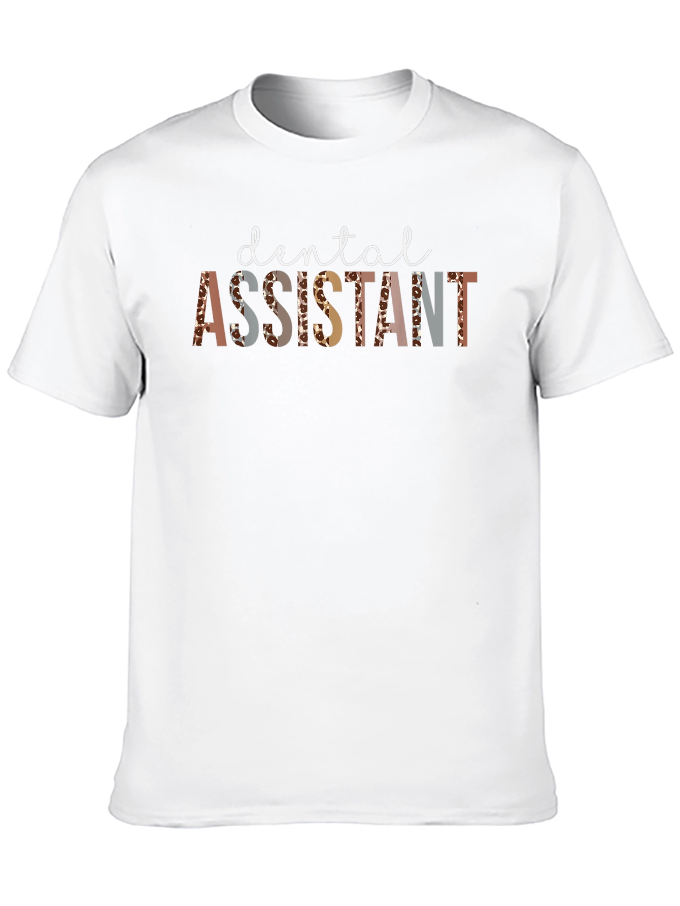 Black Dental Assistant Leopard Print Graphic Tee view 10