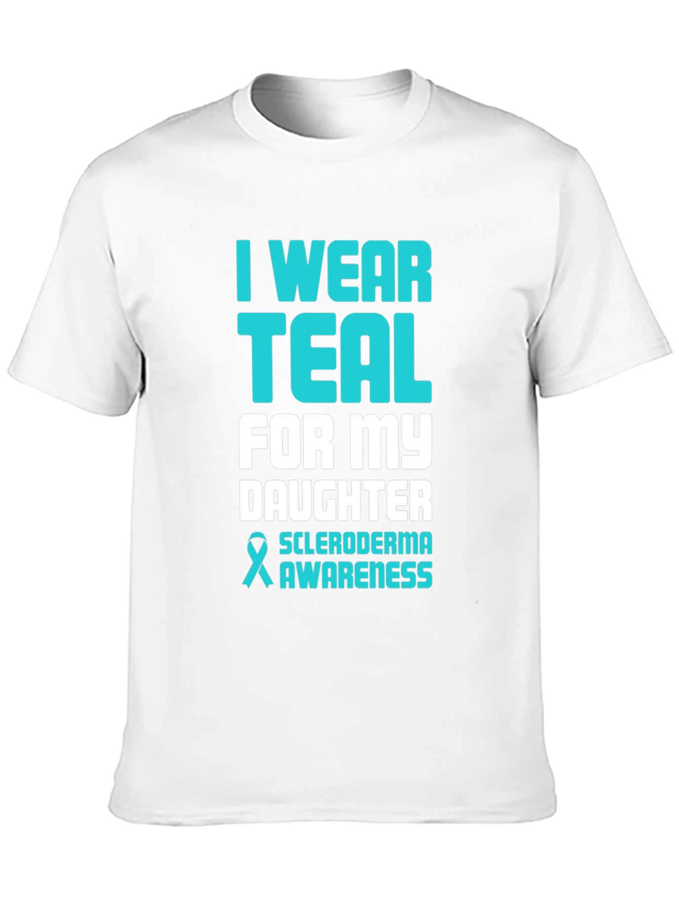 Black Teal Scleroderma Awareness T-Shirt view 10