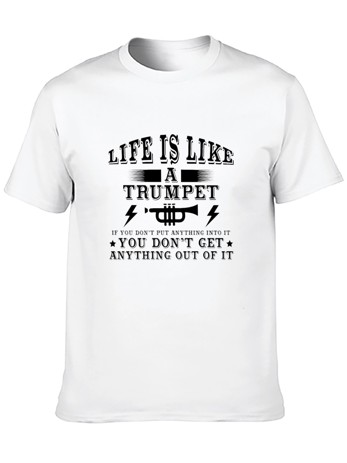 Black Life is Like a Trumpet Graphic T-Shirt view 10