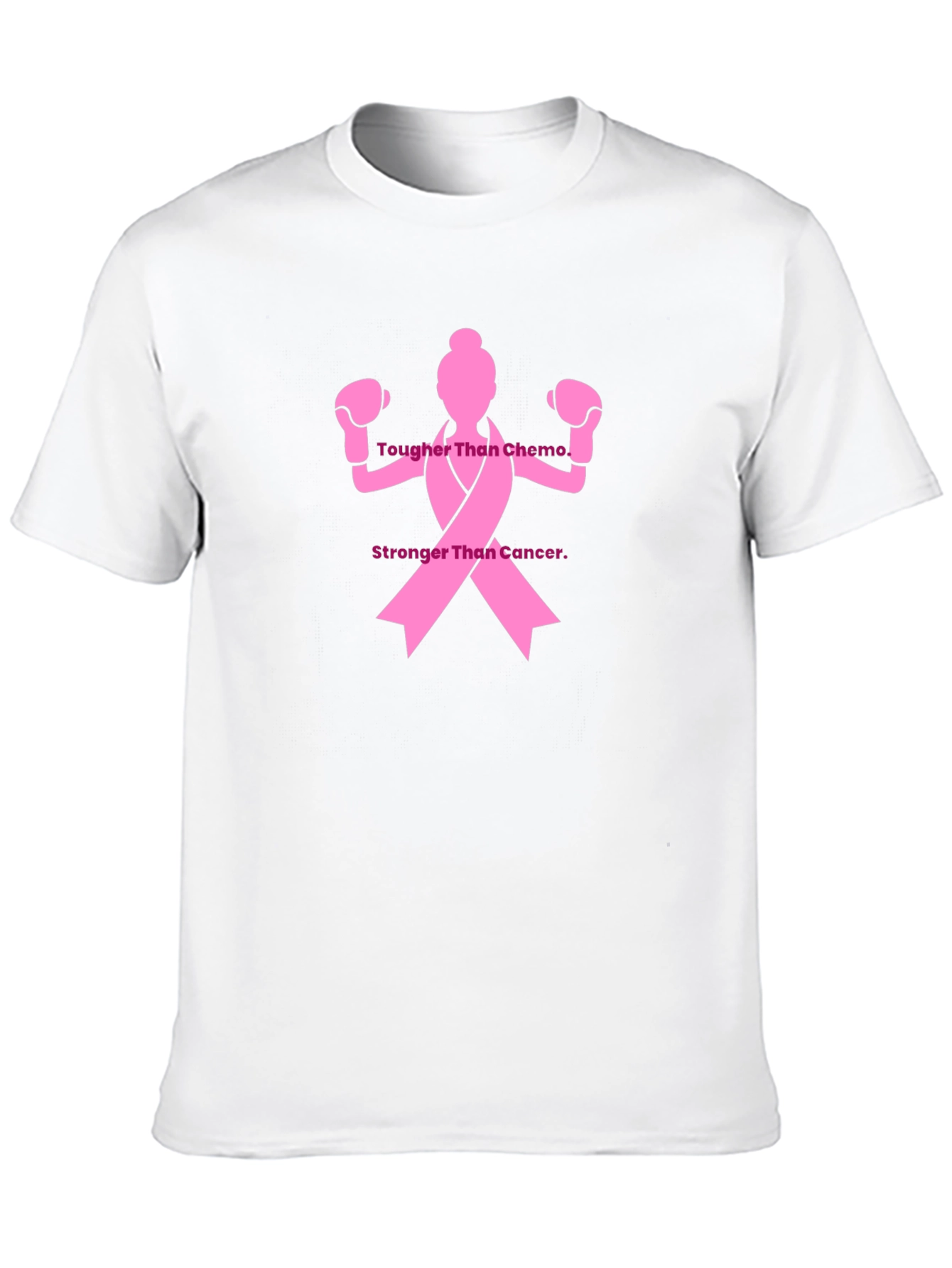 Black Tougher Than Chemo T-Shirt - Cancer Awareness view 10