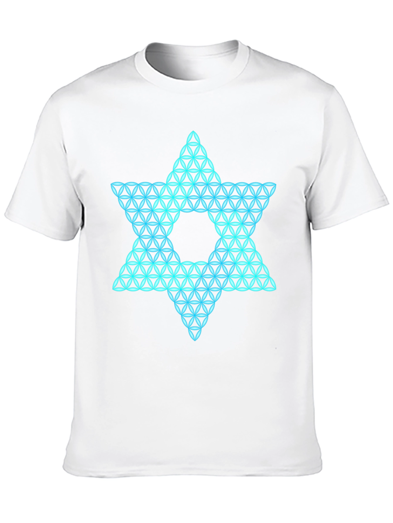 Black Geometric Star Graphic Tee - Men's Black T-Shirt view 10