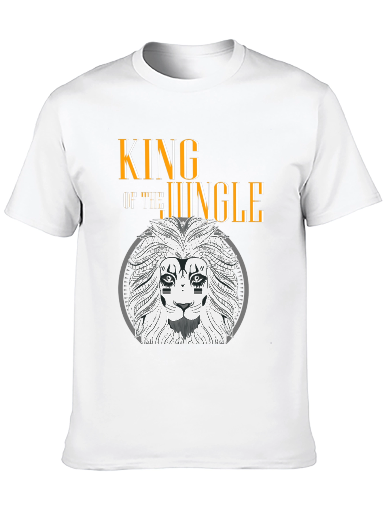 Black King of the Jungle Lion Graphic Tee view 10