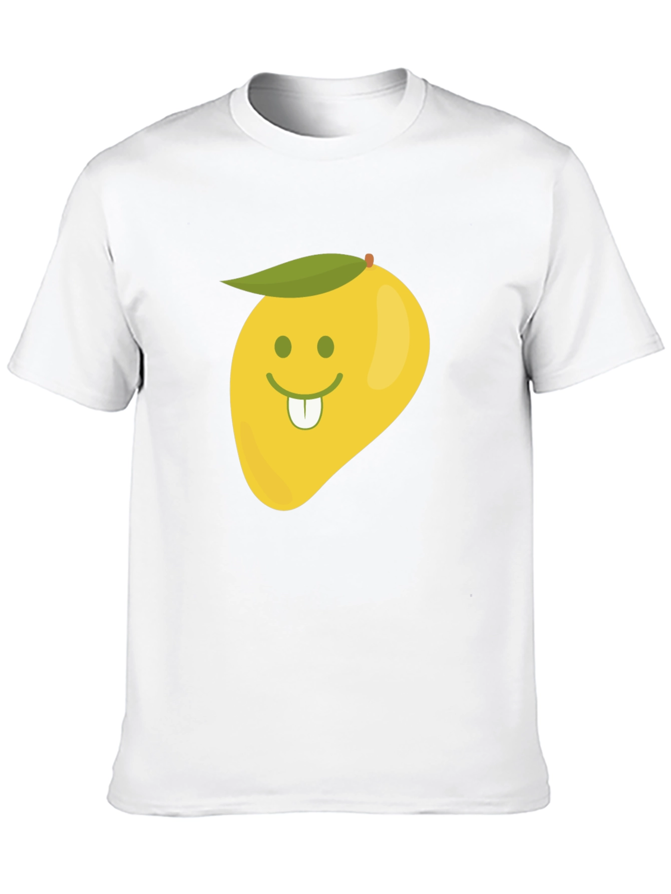 Black Funny Mango Face Graphic Black T-Shirt view 10