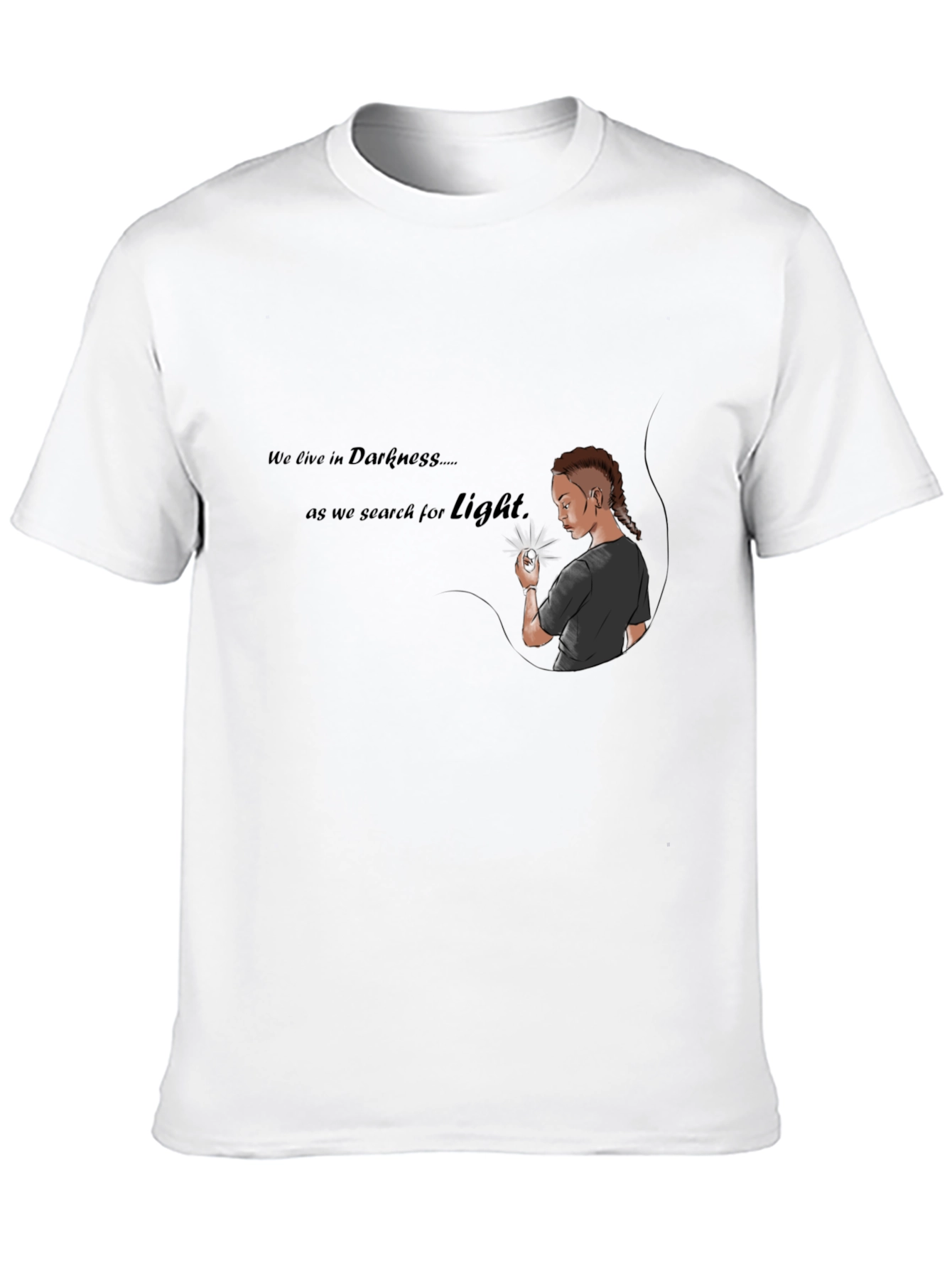 Black Darkness to Light Graphic Tee view 10
