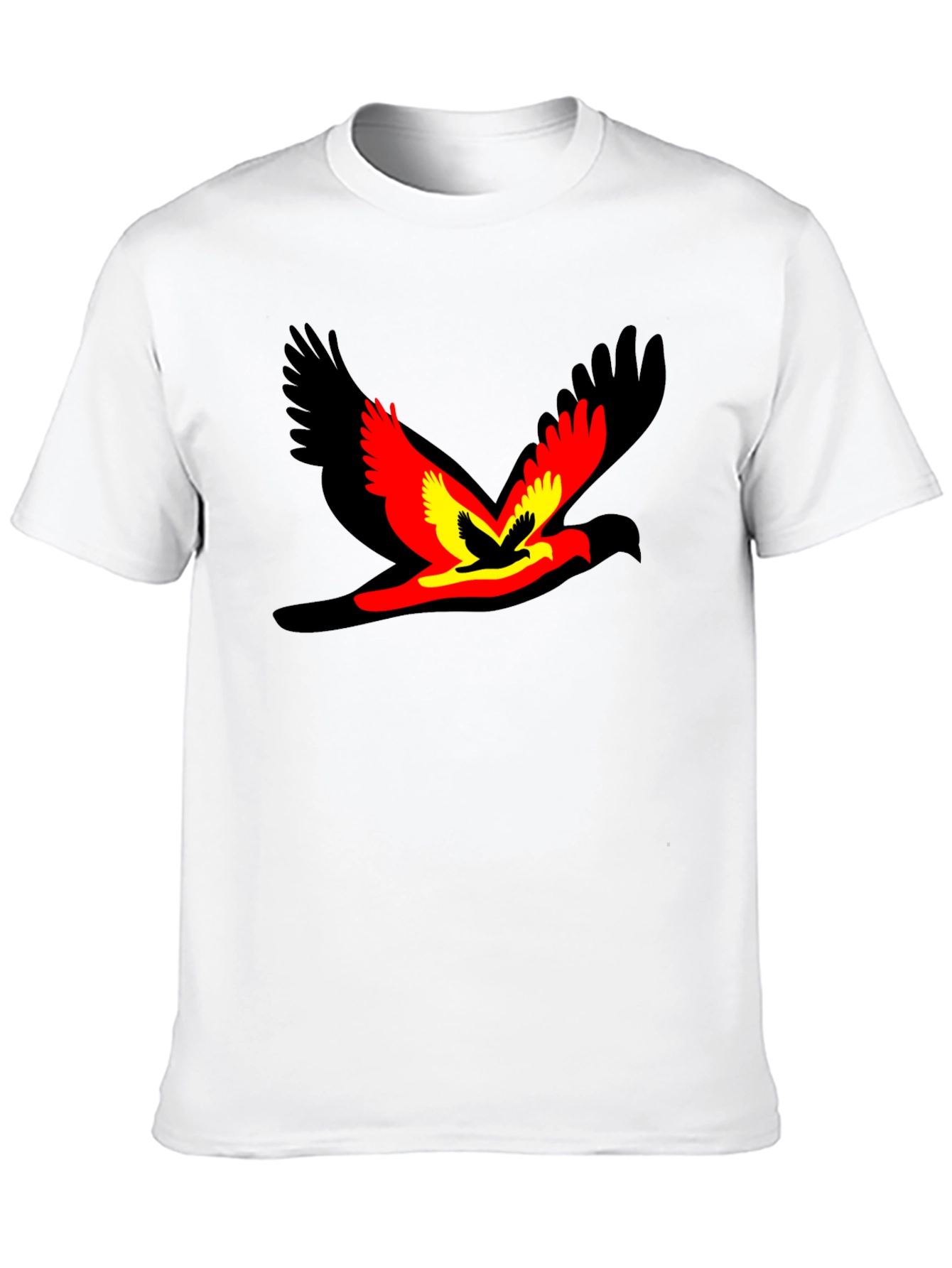 Black Bird Graphic Black T-Shirt - Unique Design view 10