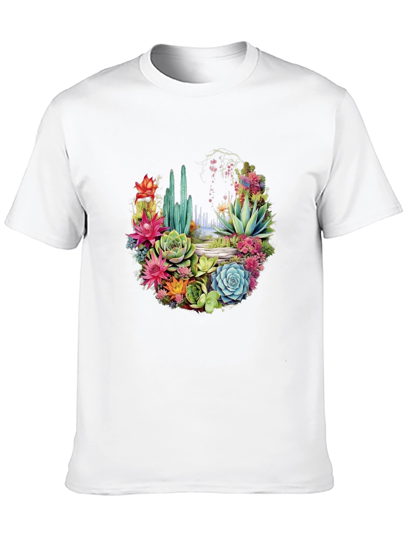 Black Floral Cactus Graphic Tee view 10