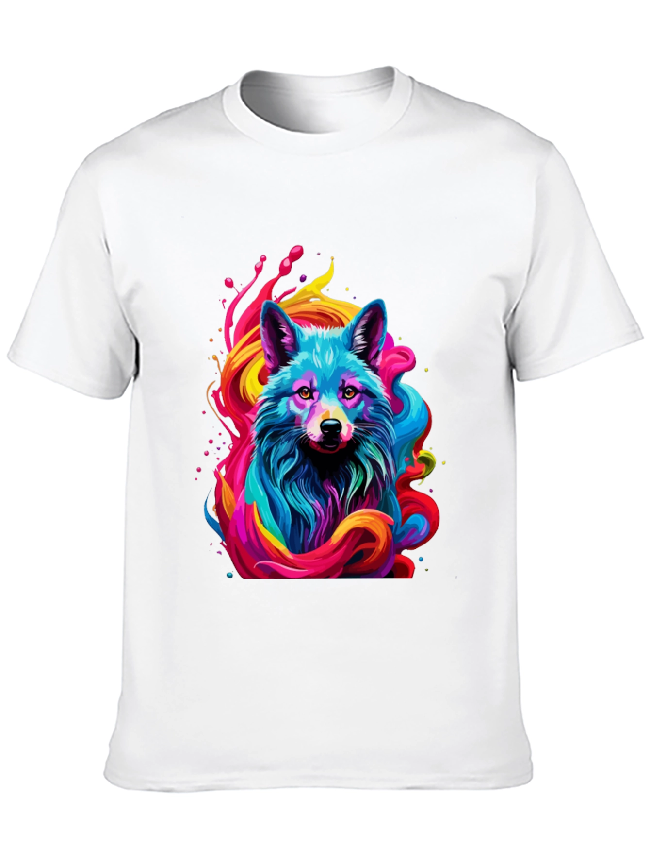 Black Vibrant Fox Graphic Black Tee view 10