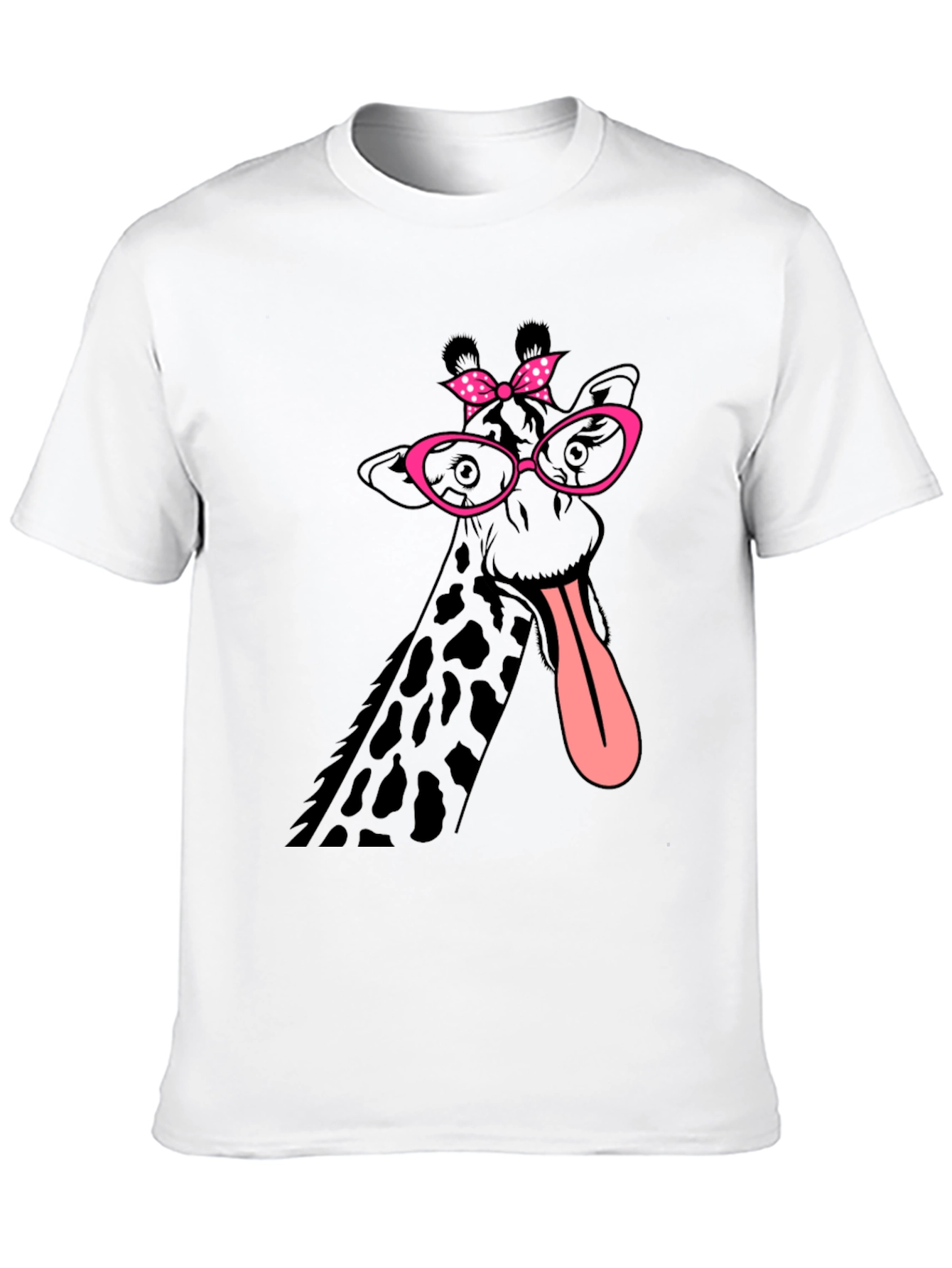 Black Giraffe with Glasses Graphic T-Shirt view 10