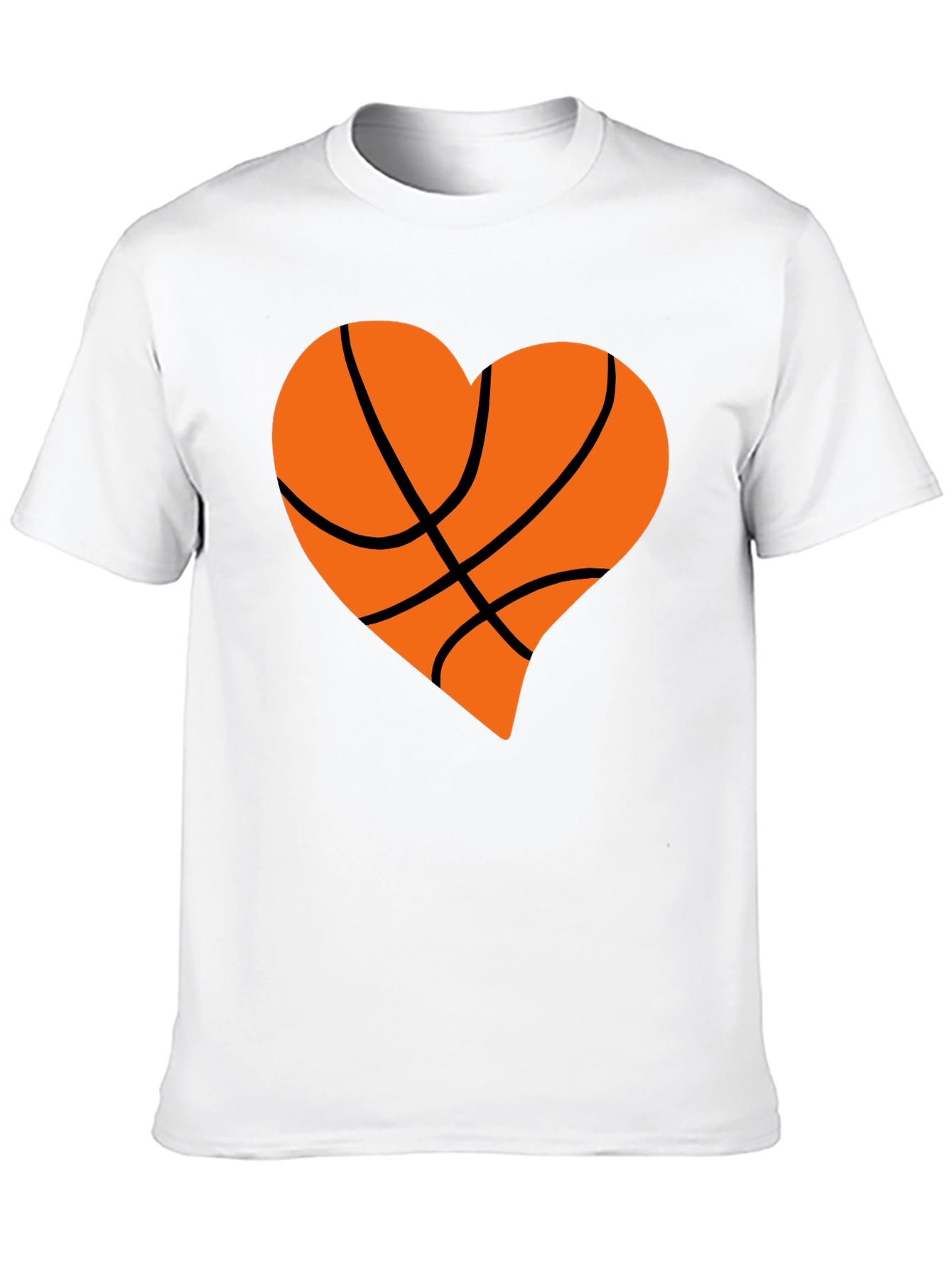 Basketball Heart Graphic Tee - Black - 10