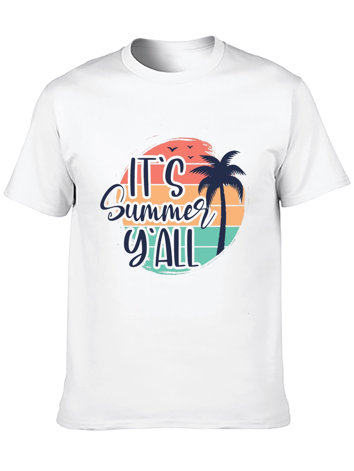 Black It's Summer Y'All T-Shirt view 10