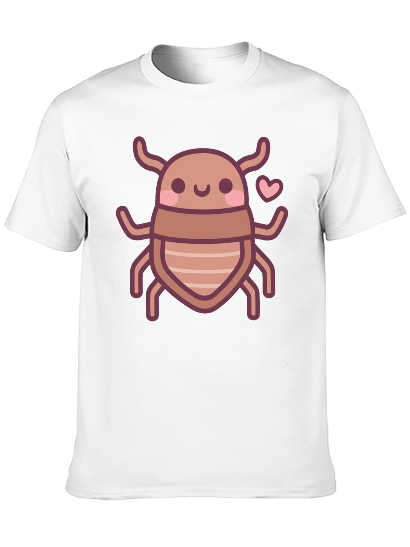 Black Cute Bug Graphic Tee - Black Cotton T-Shirt view 10