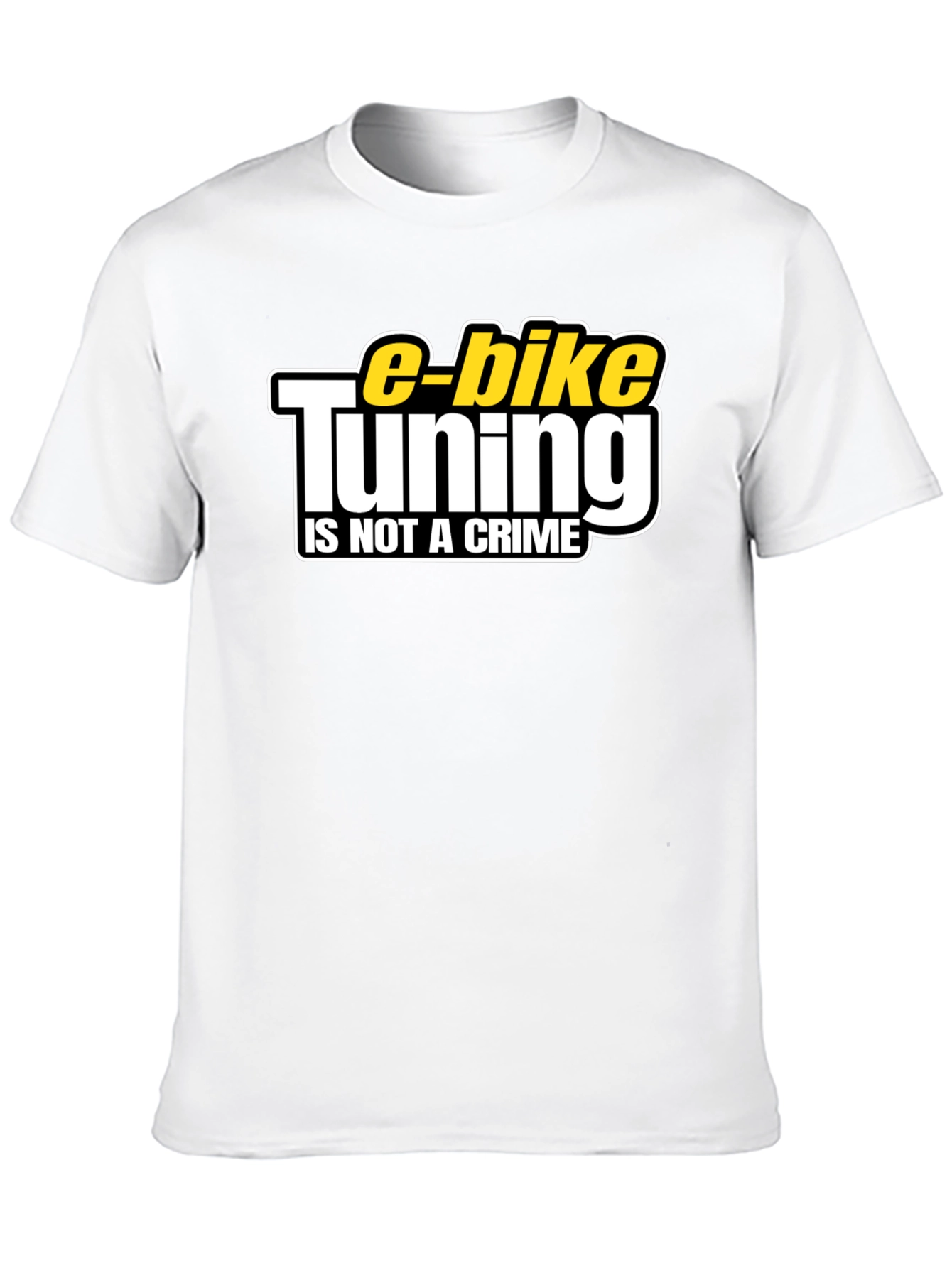 Black E-Bike Tuning Is Not a Crime Black T-Shirt view 10