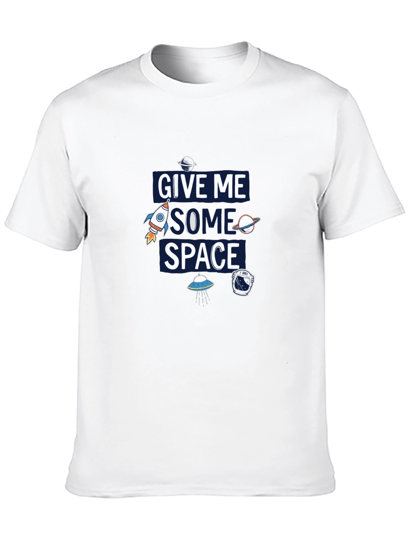 Black Give Me Some Space Graphic T-Shirt view 10