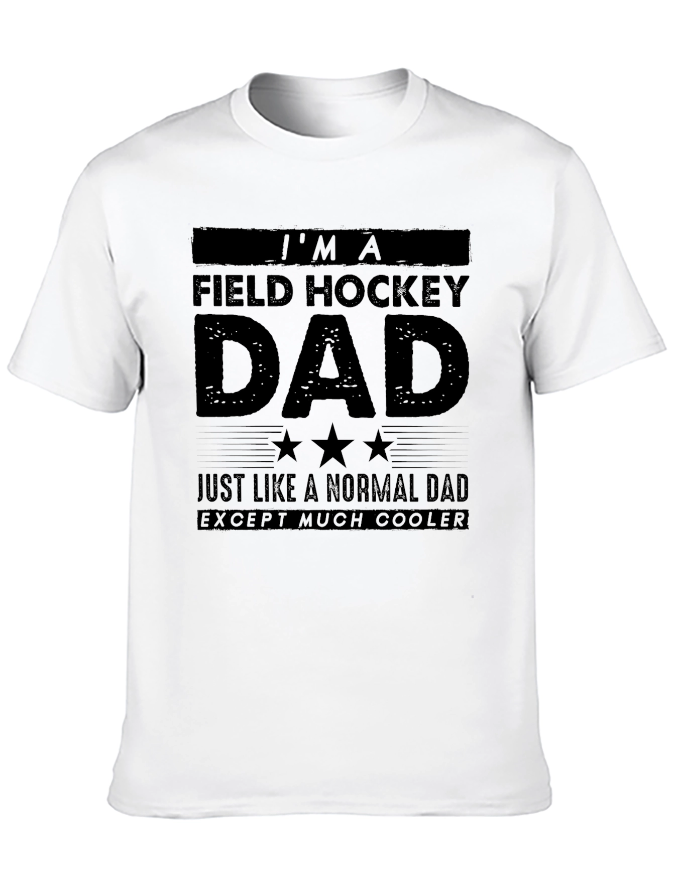 Black Field Hockey Dad Graphic Tee view 10