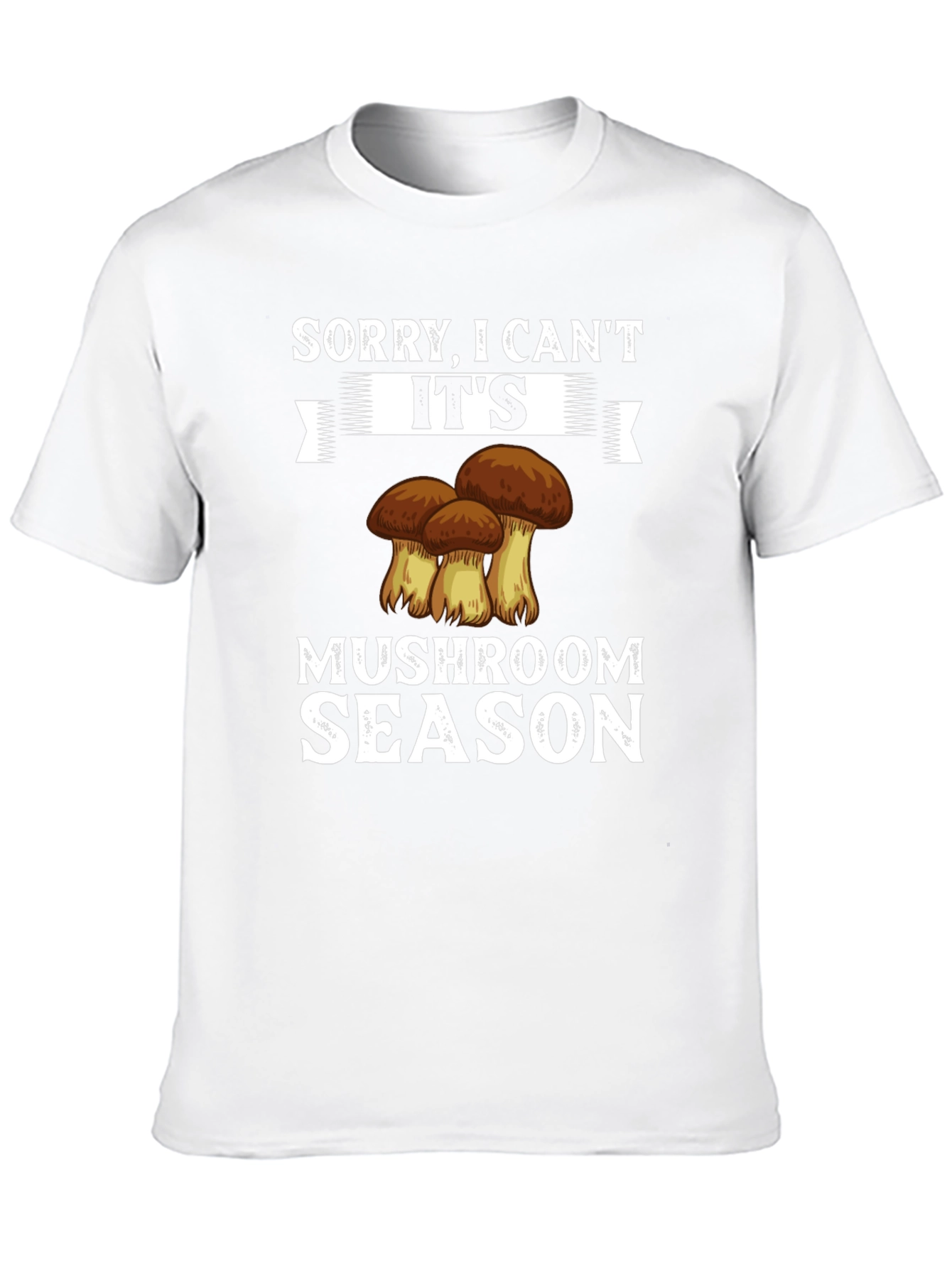 Black Mushroom Season Graphic Tee - Funny Casual Shirt view 10