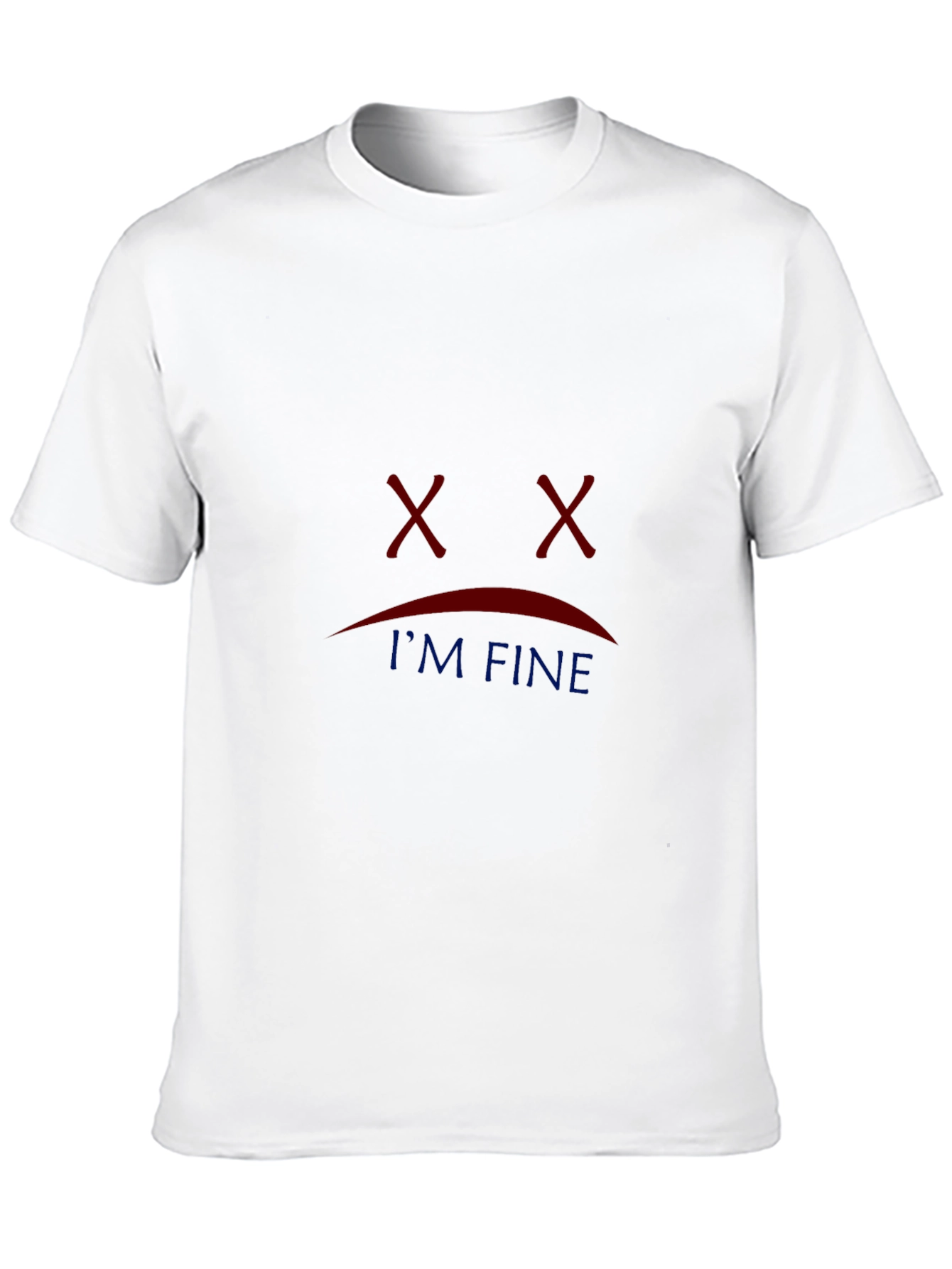 Black I'm Fine Graphic T-Shirt - Black Casual Tee view 10