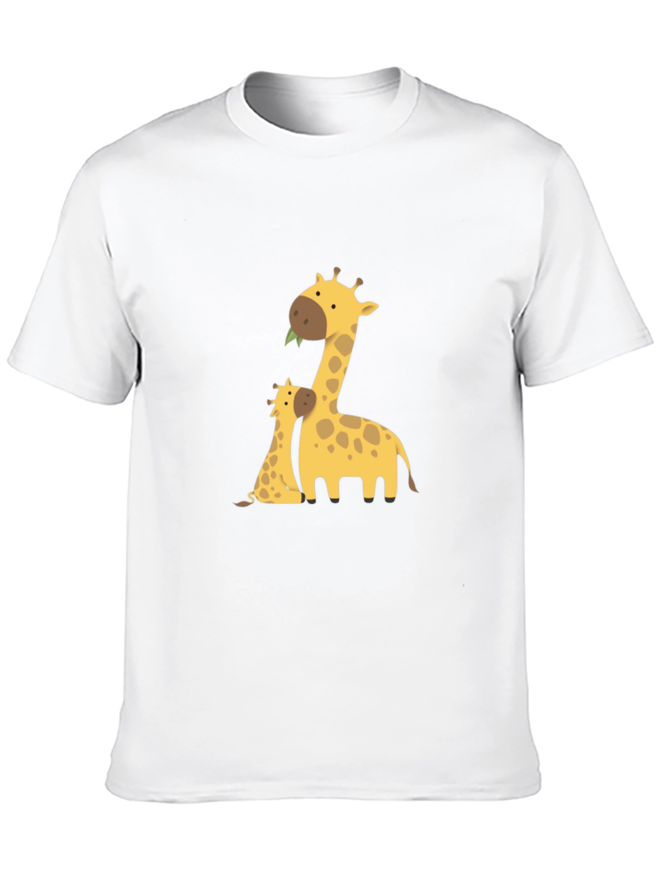 Black Giraffe Family Graphic Print Black T-Shirt view 10