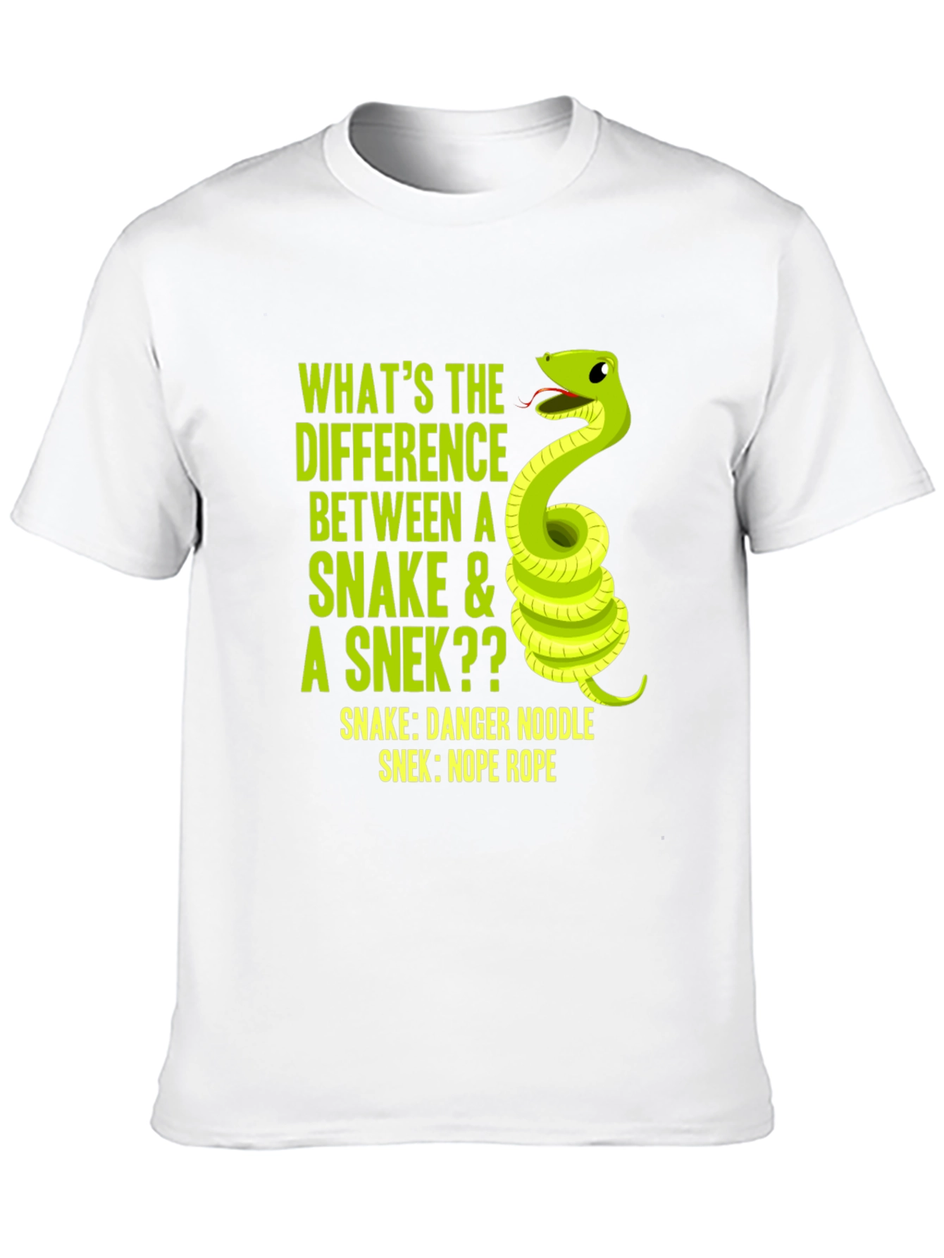 Black Funny Snake vs Snek T-Shirt, Danger Noodle Tee view 10