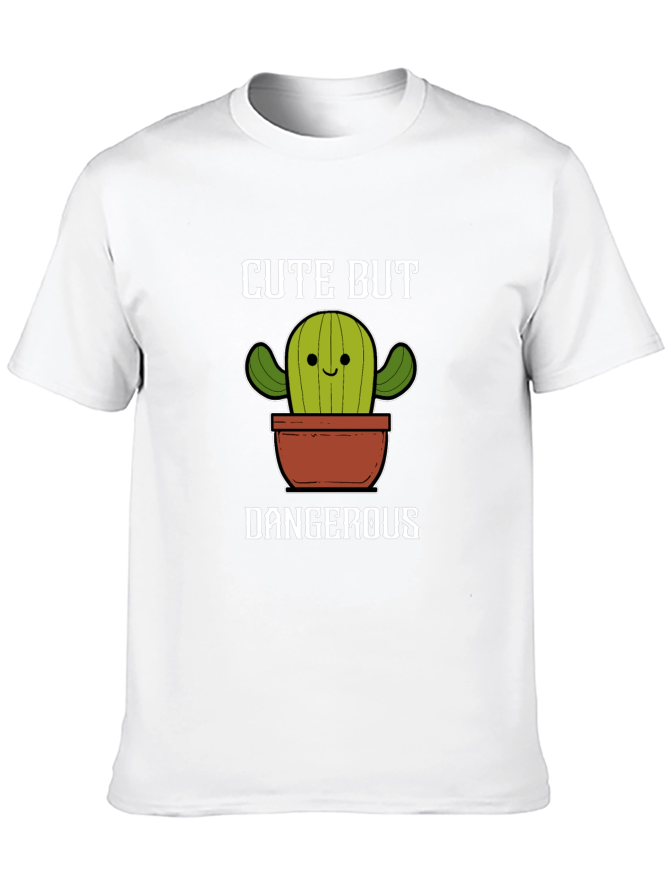 Black Cute But Dangerous Cactus Graphic Tee view 10