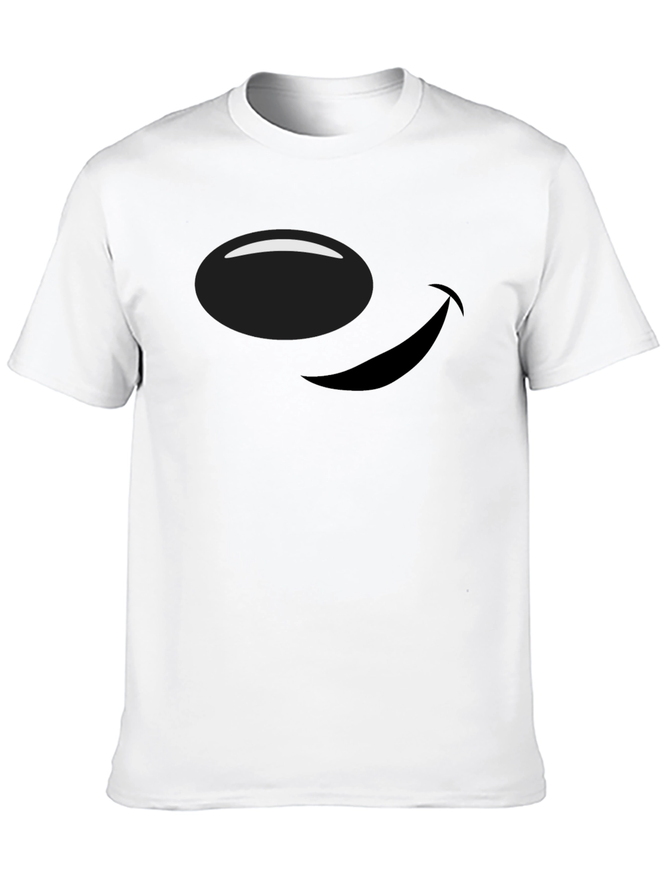 Black Smiley Face Graphic Tee - Casual Black T-Shirt view 10