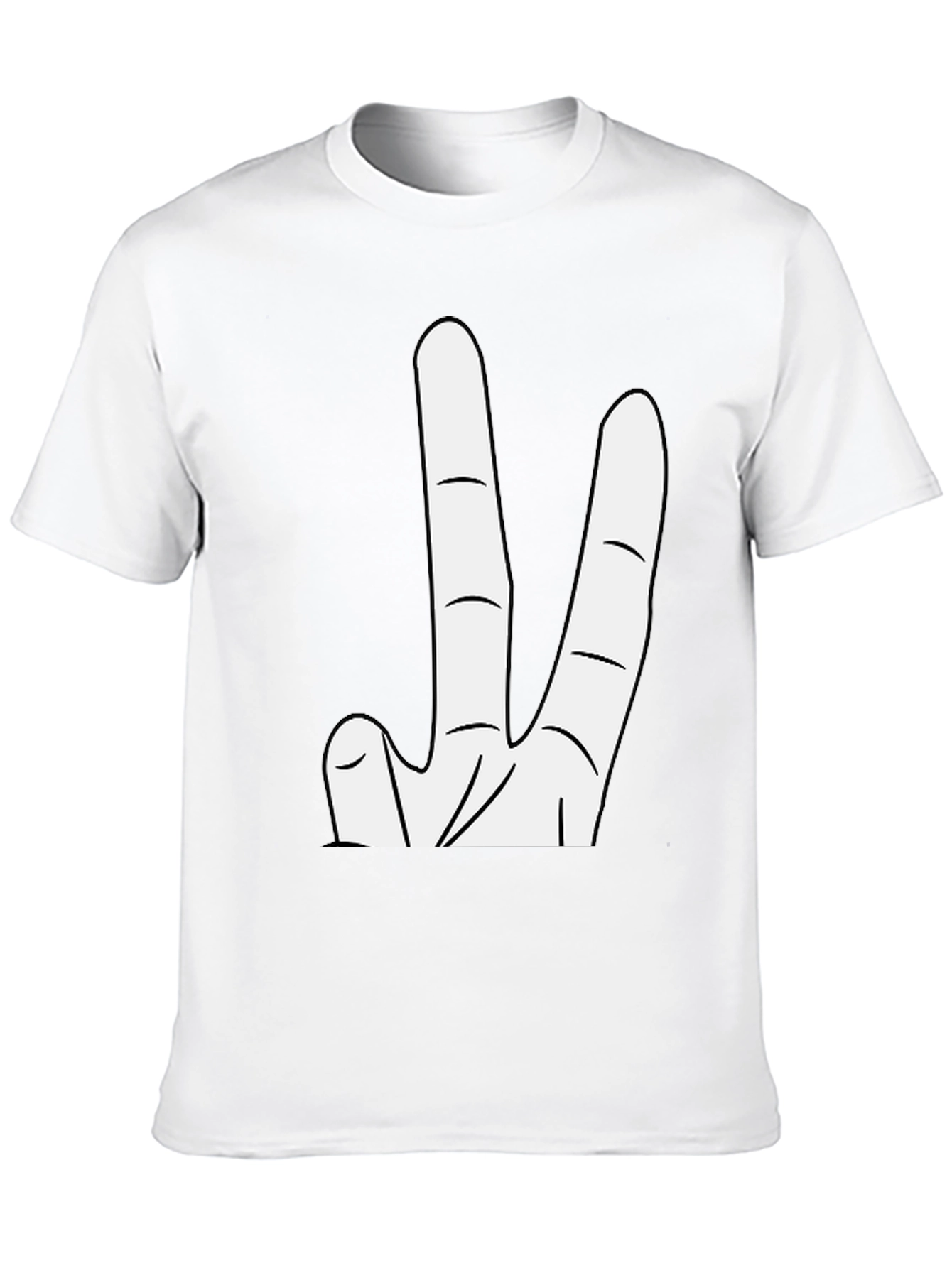 Black Novelty Three Finger Graphic Tee - Black view 10