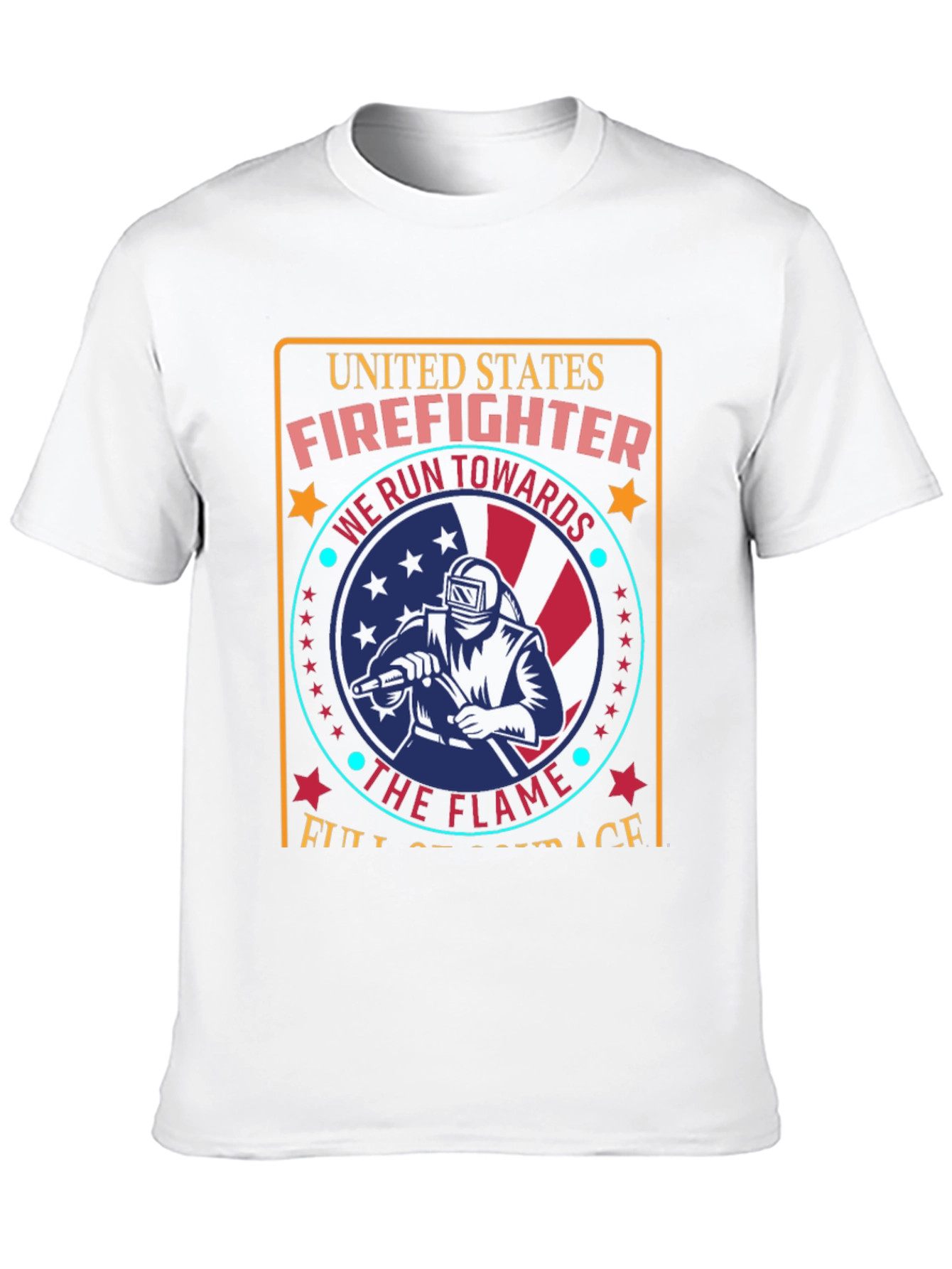 Black United States Firefighter Graphic Tee view 10