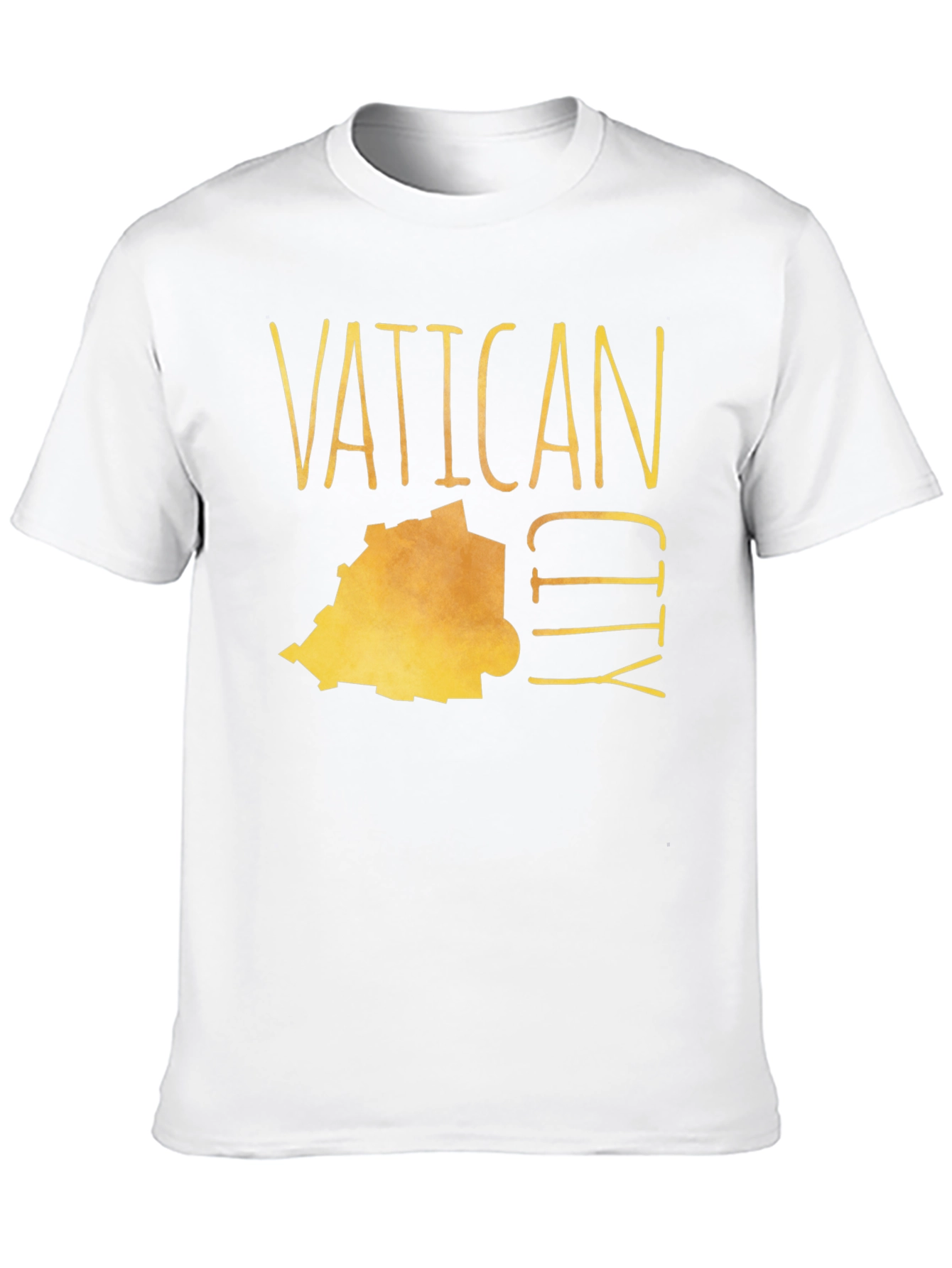 Black Vatican City Map Graphic Tee - Black Crew Neck T-Shirt view 10