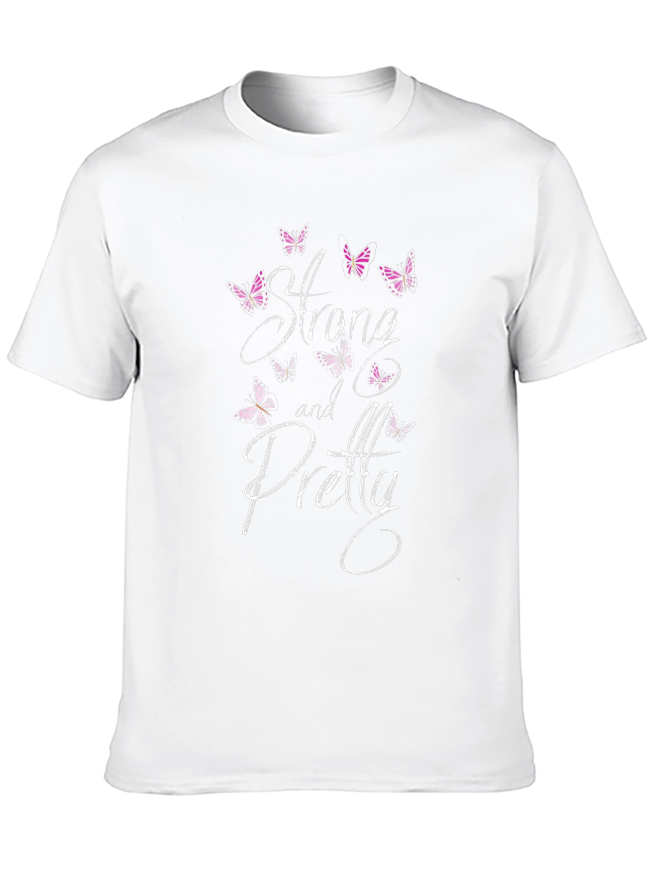 Black Strong and Pretty Butterfly T-Shirt - Black view 10
