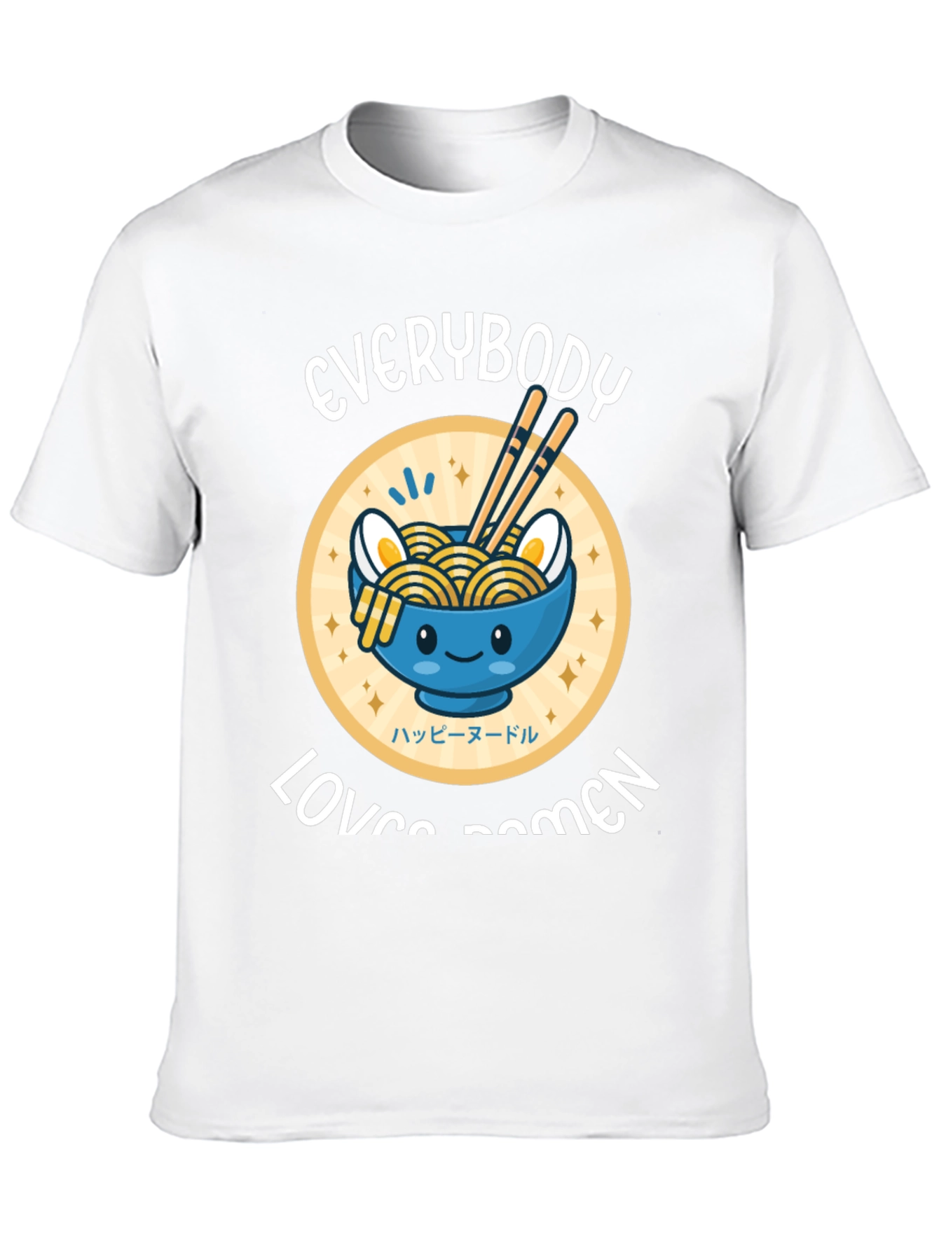 Black Everybody Loves Ramen T-Shirt view 10