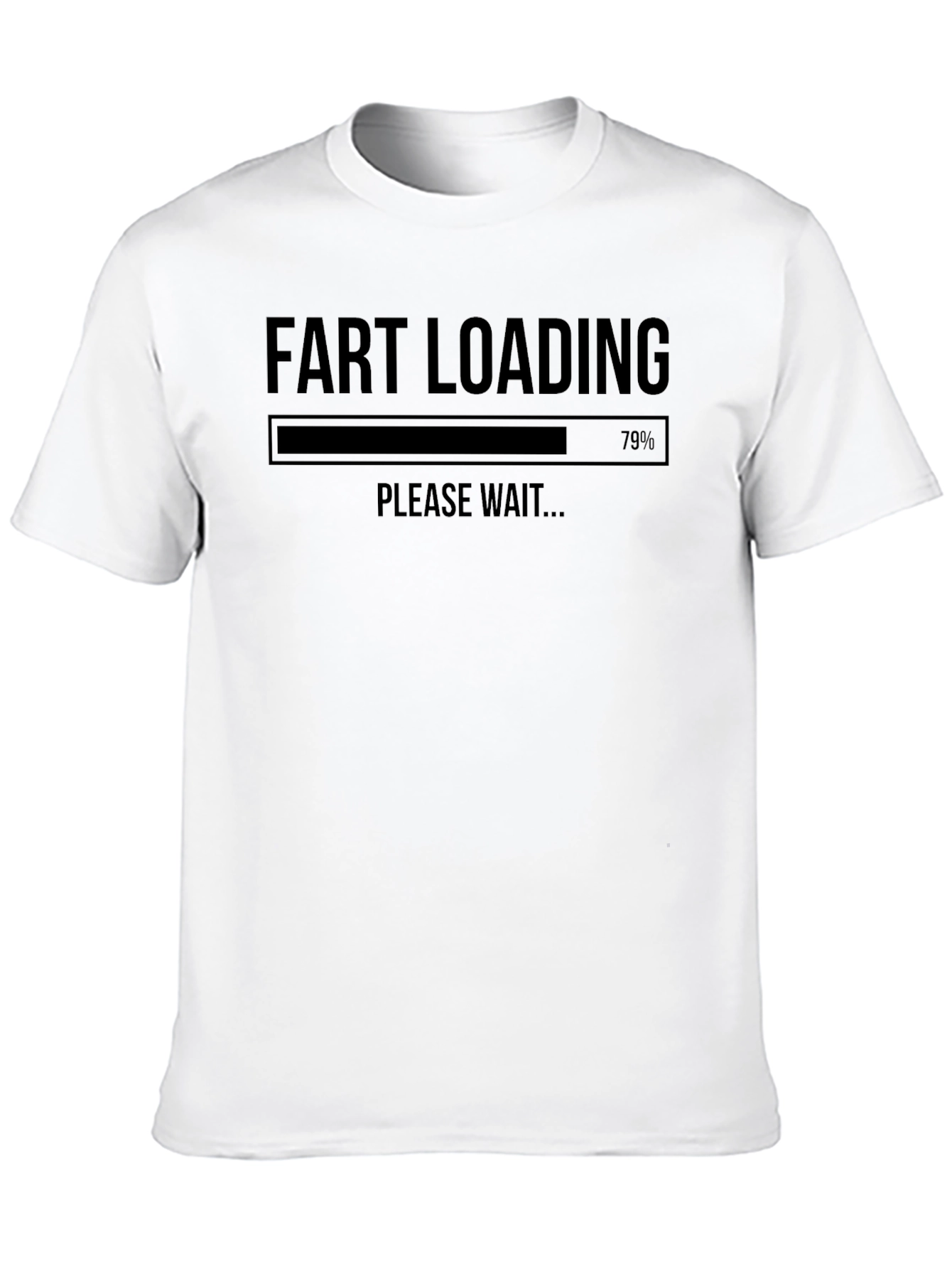 Black Fart Loading Funny Humor Graphic T-Shirt view 10